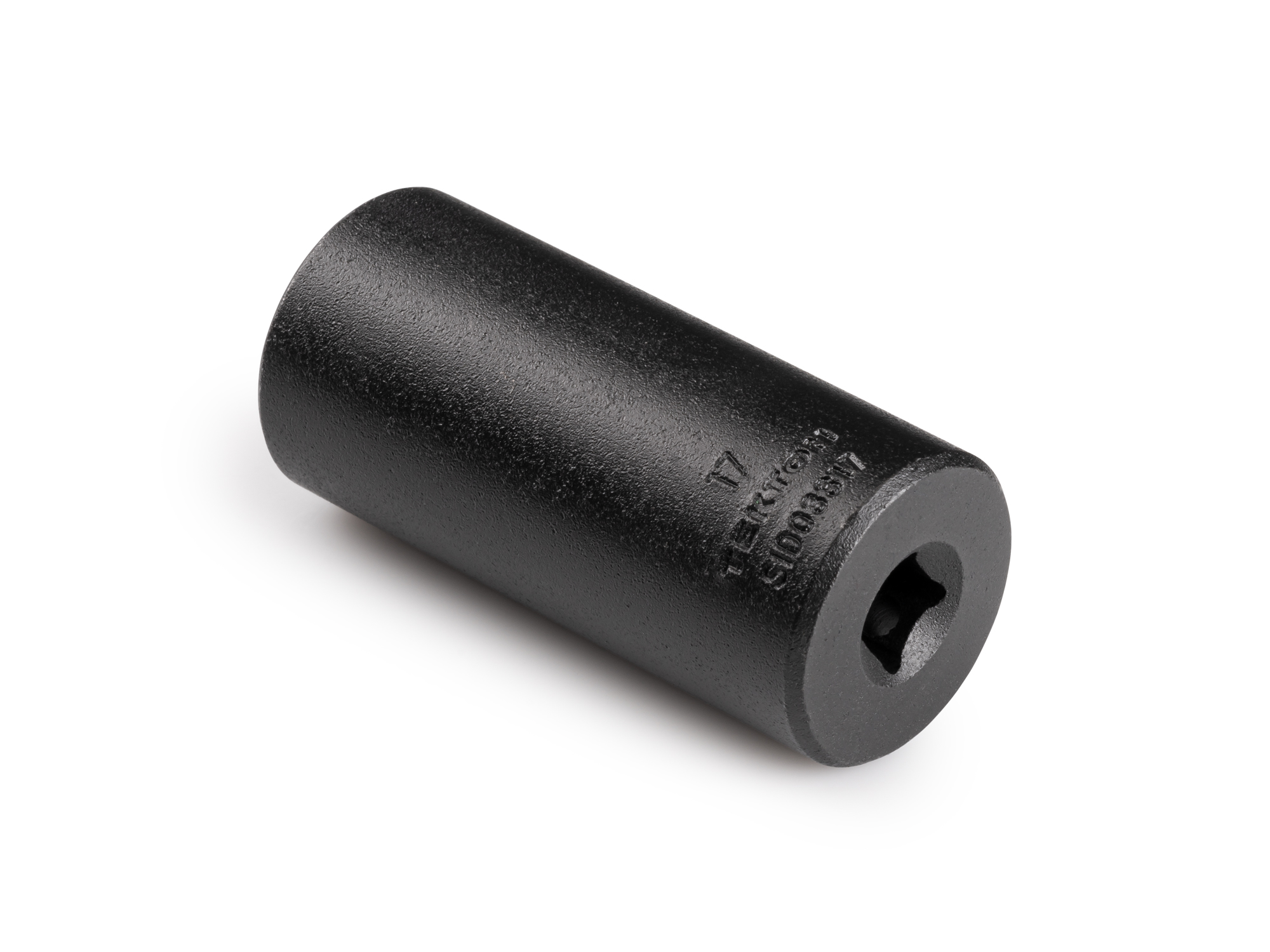 Size: 17 mm (metric) deep 12-point impact socket. Has a high-visibility laser etched size marking and a permanent stamped size marking. SID03317.