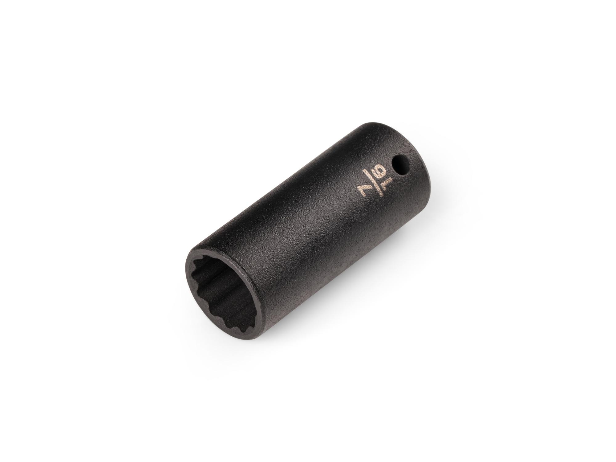 TEKTON 1/4 Inch Drive x 7/16 Inch Semi-Deep 12-Point Impact Socket