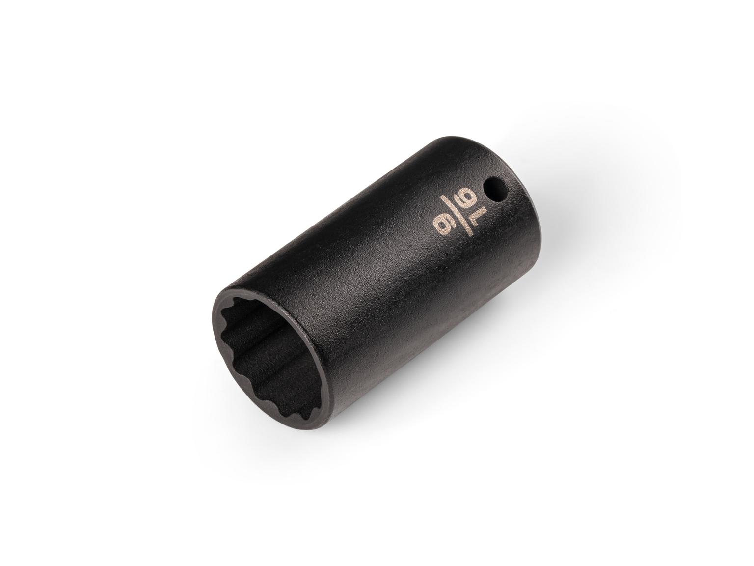 TEKTON 1/4 Inch Drive x 9/16 Inch Semi-Deep 12-Point Impact Socket