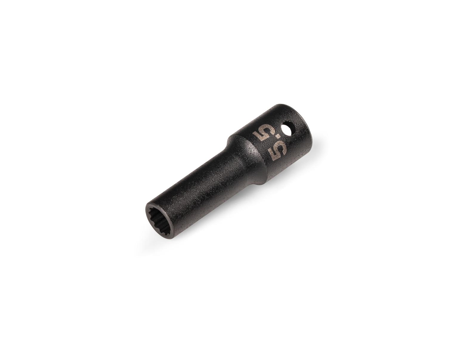 TEKTON 1/4 Inch Drive x 5.5 mm Semi-Deep 12-Point Impact Socket