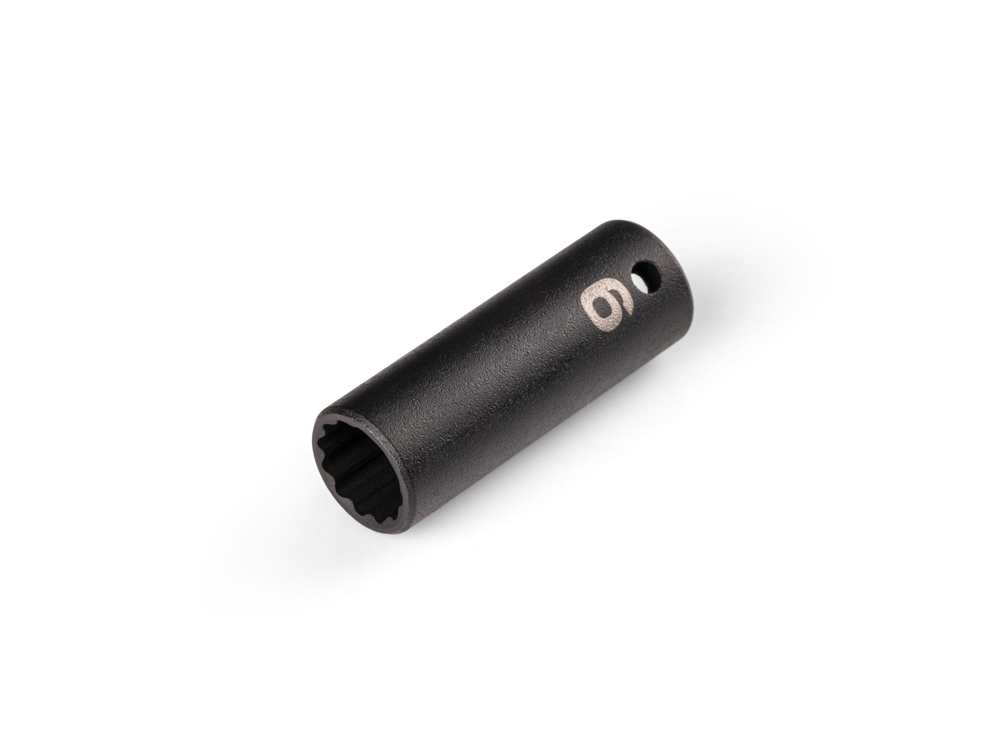 TEKTON 1/4 Inch Drive x 9 mm Semi-Deep 12-Point Impact Socket