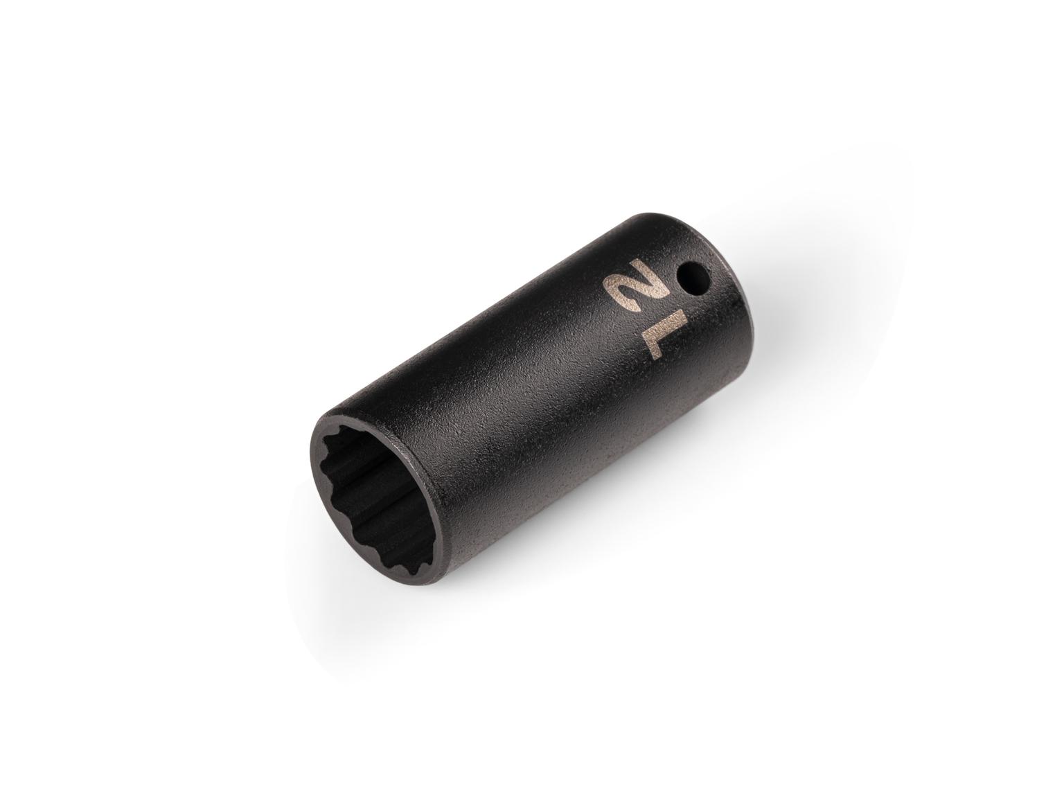 TEKTON 1/4 Inch Drive x 12 mm Semi-Deep 12-Point Impact Socket