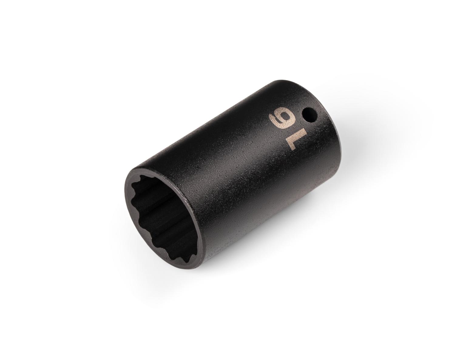TEKTON 1/4 Inch Drive x 16 mm Semi-Deep 12-Point Impact Socket