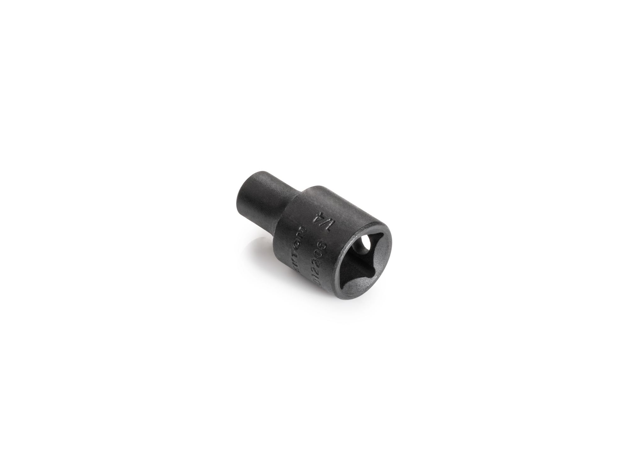 Size: 1/4 inch (SAE) 12-point standard/shallow impact socket. Has a high-visibility laser etched size marking and a permanent stamped size marking. SID12206.