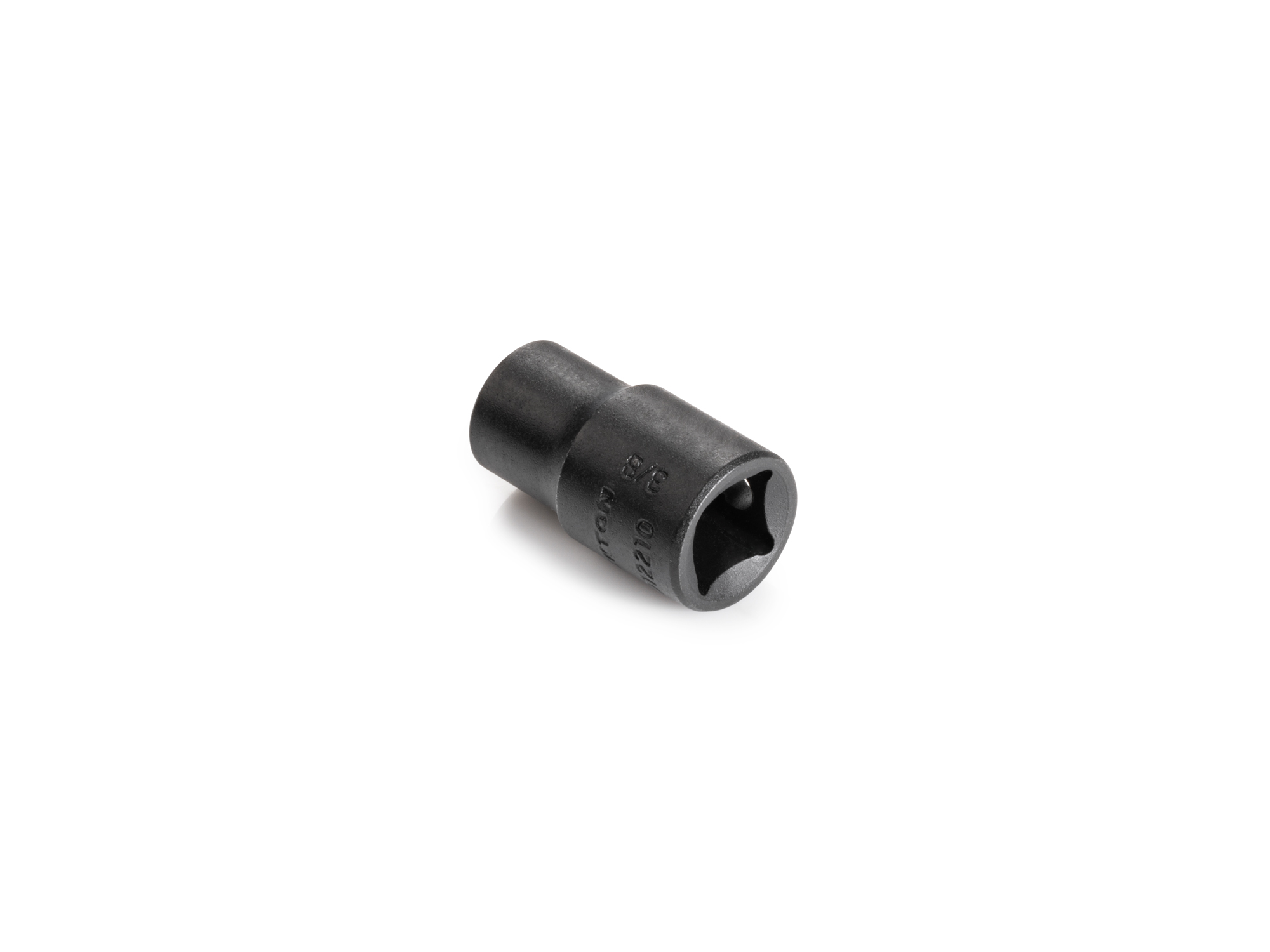 Size: 3/8 inch (SAE) 12-point standard/shallow impact socket. Has a high-visibility laser etched size marking and a permanent stamped size marking. SID12210.