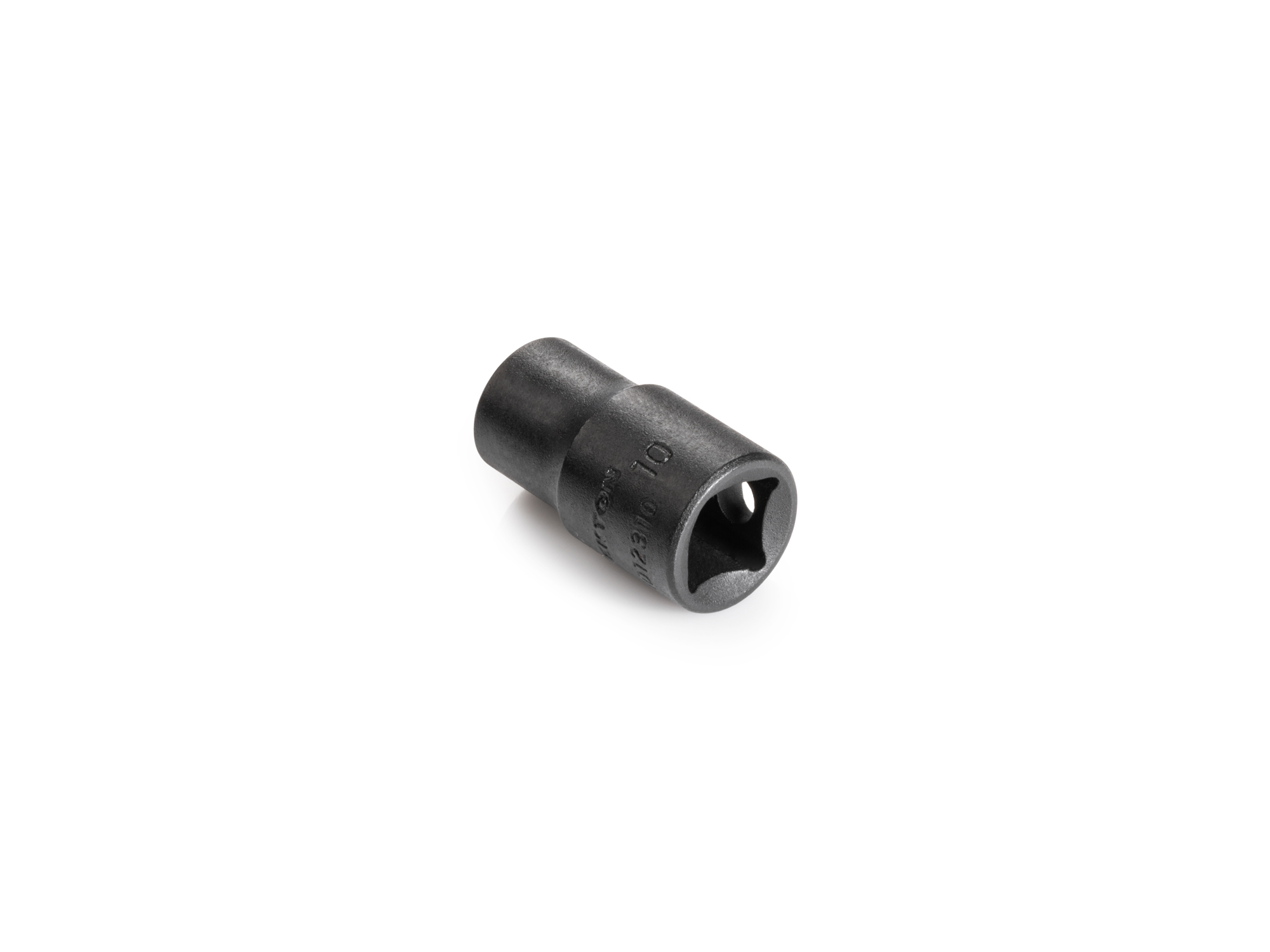 Size: 10 mm (Metric) 12-point standard/shallow impact socket. Has a high-visibility laser etched size marking and a permanent stamped size marking. SID12310.