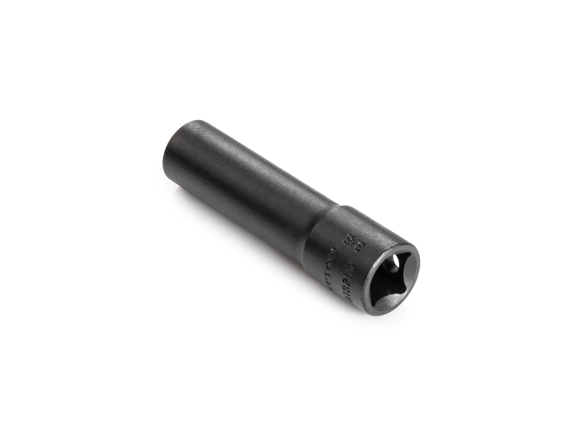 Size: 3/8 inch (SAE) 12-point deep impact socket. Has both a high-visibility laser etched size marking and a permanent stamped size marking. SID13210.