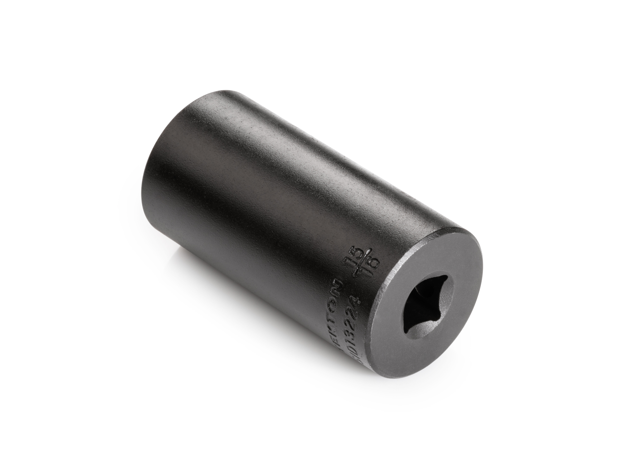 Size: 15/16 inch (SAE) 12-point deep impact socket. Has both a high-visibility laser etched size marking and a permanent stamped size marking. SID13224.