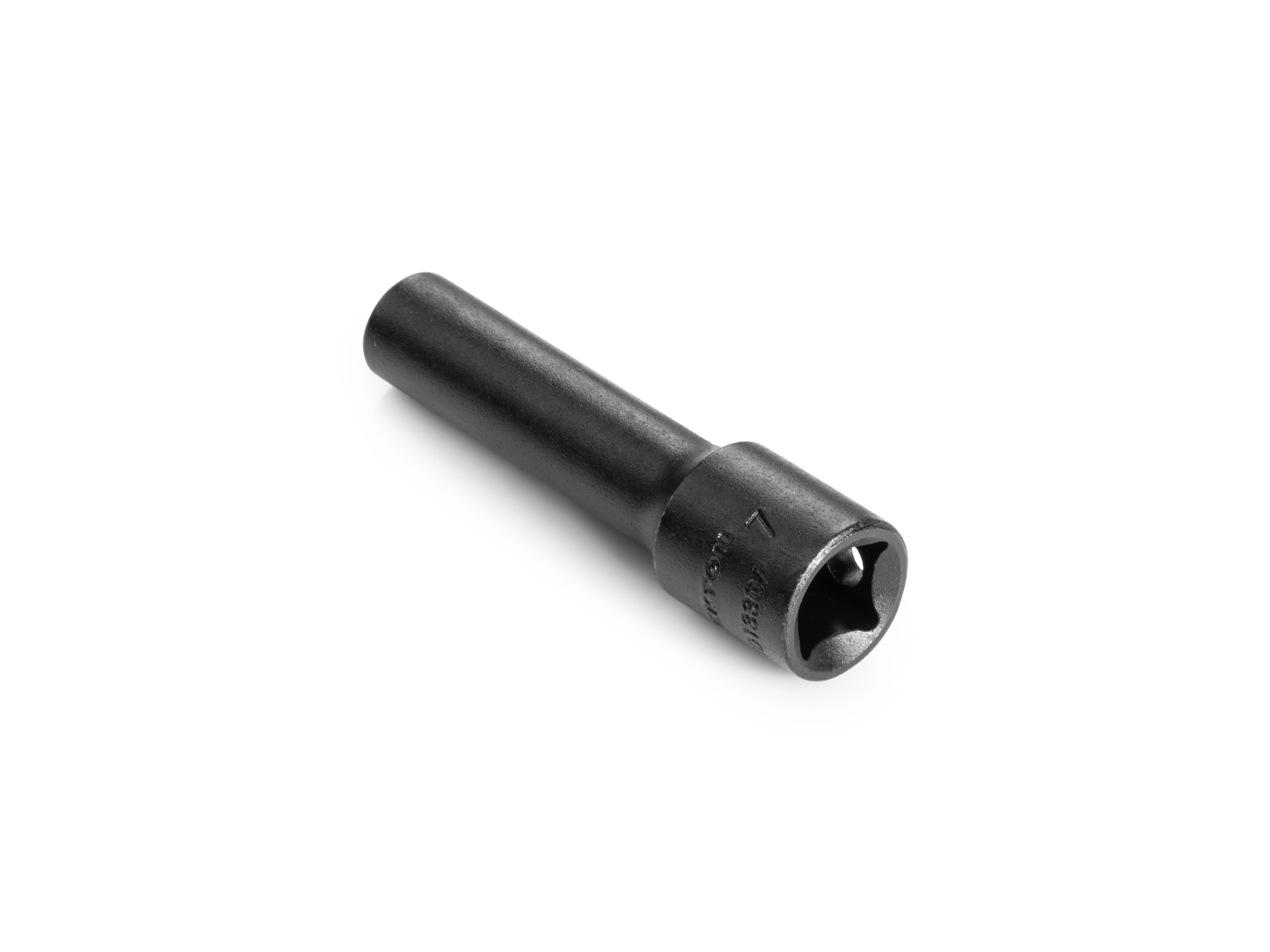 Size: 7 mm (Metric) 12-point deep impact socket. Has both a high-visibility laser etched size marking and a permanent stamped size marking. SID13307.