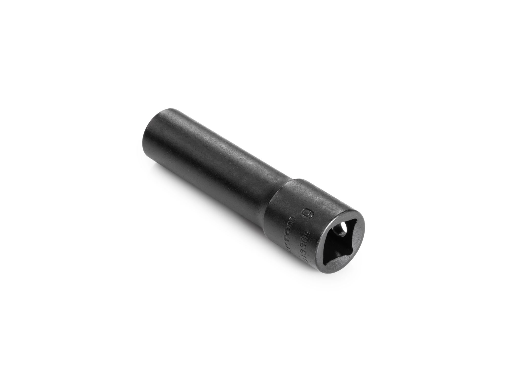 Size: 9 mm (Metric) 12-point deep impact socket. Has both a high-visibility laser etched size marking and a permanent stamped size marking. SID13309.