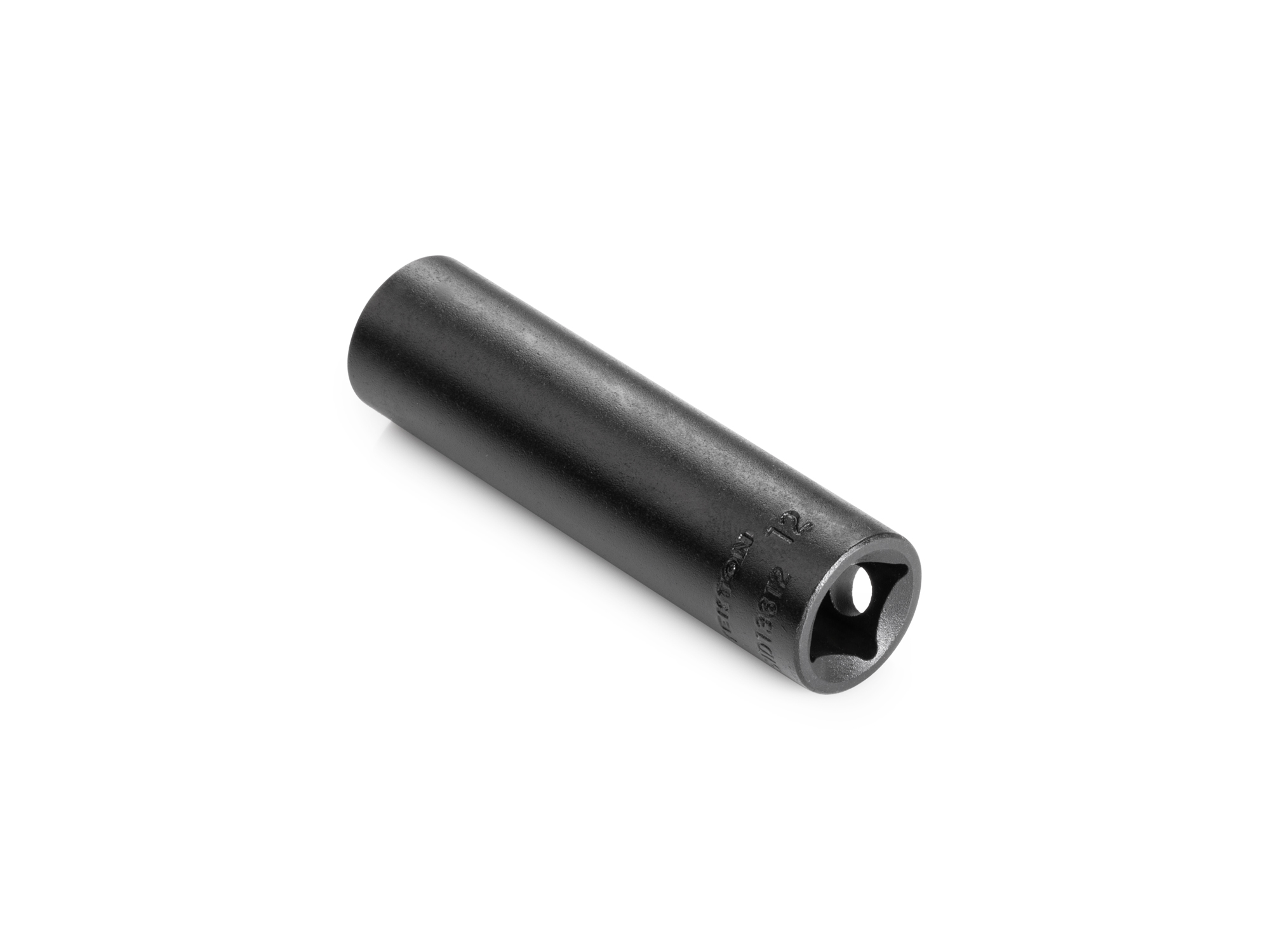 Size: 12 mm (Metric) 12-point deep impact socket. Has both a high-visibility laser etched size marking and a permanent stamped size marking. SID13312.