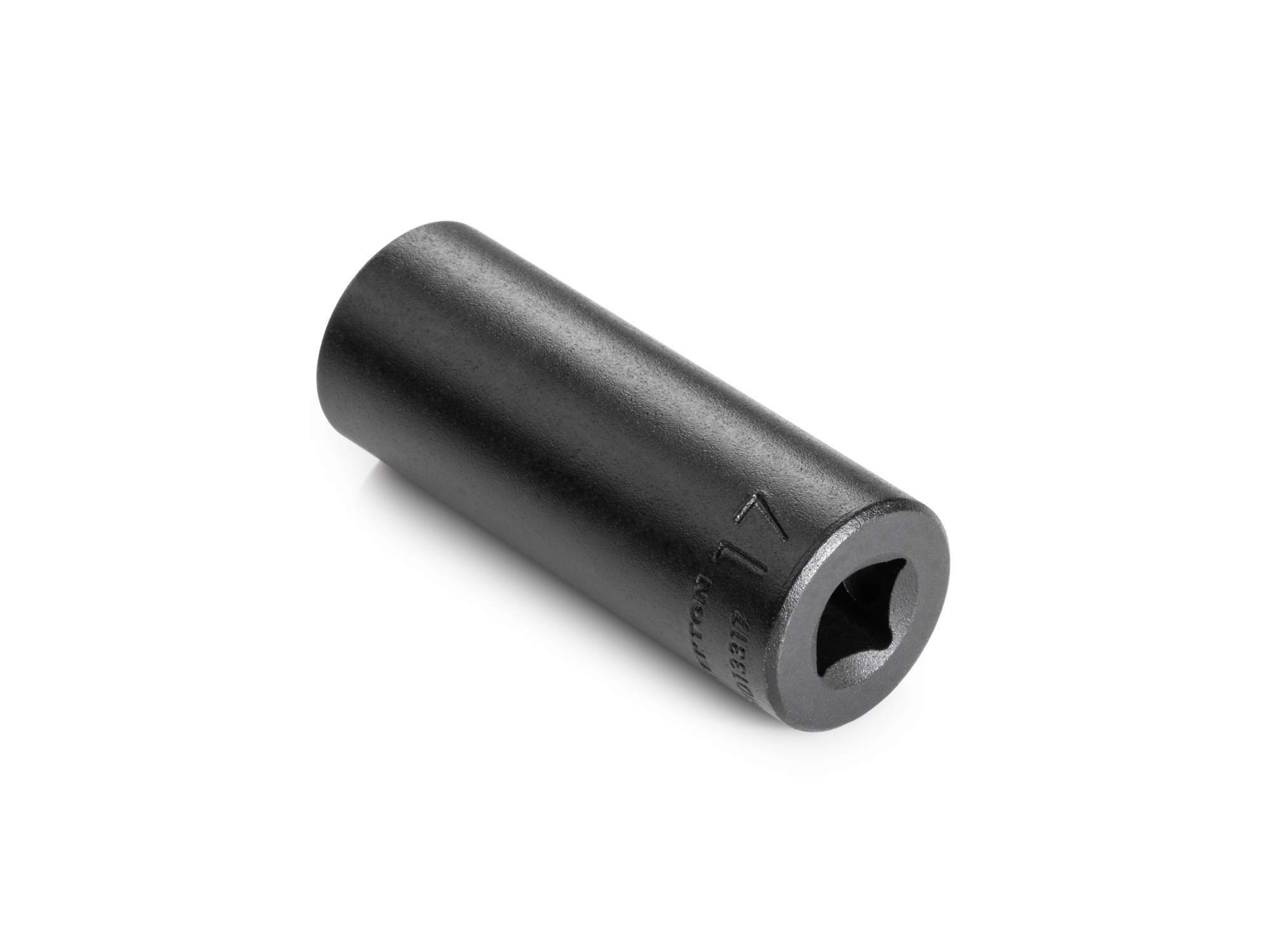 Size: 17 mm (Metric) 12-point deep impact socket. Has both a high-visibility laser etched size marking and a permanent stamped size marking. SID13317.