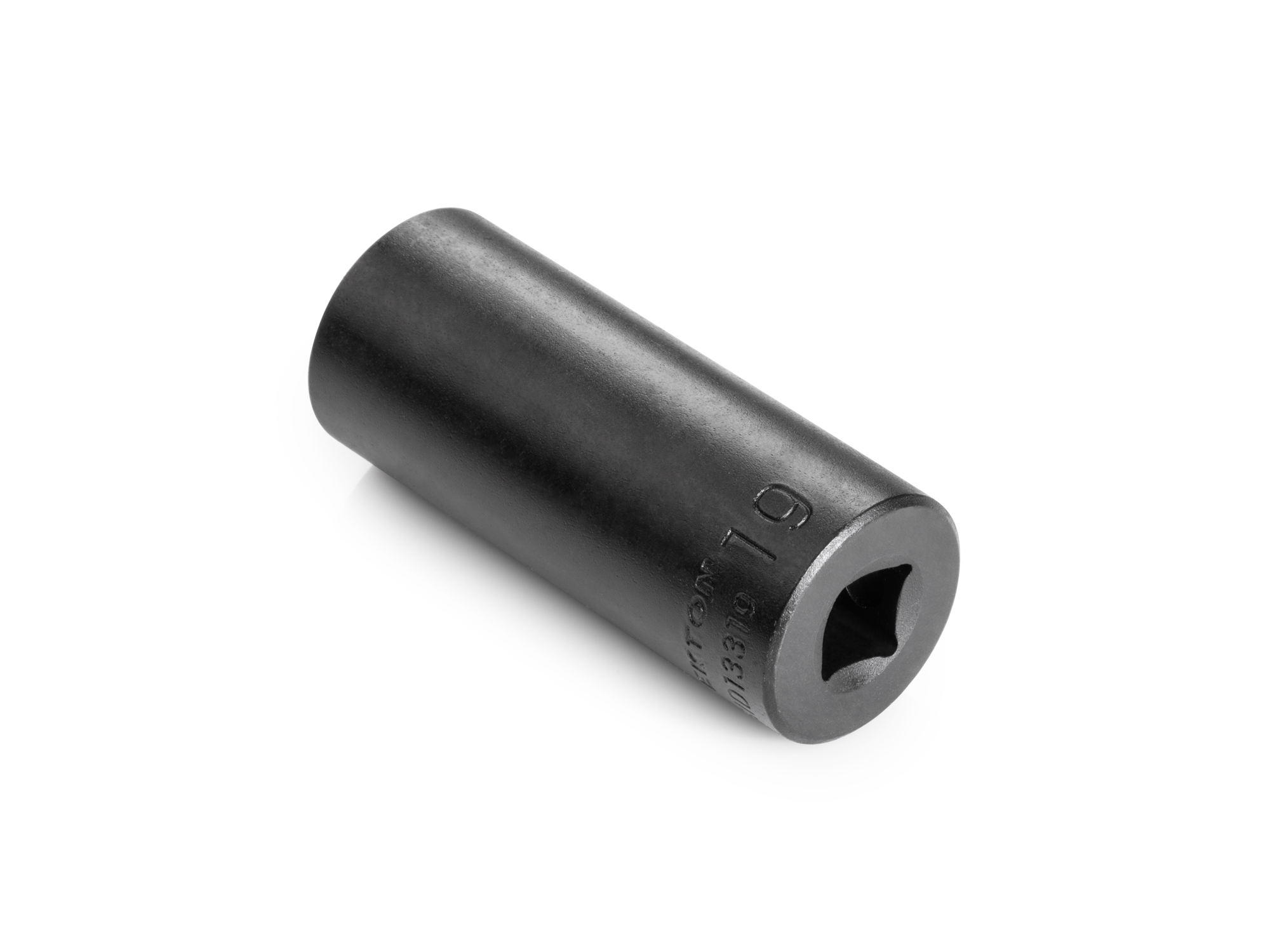 Size: 19 mm (Metric) 12-point deep impact socket. Has both a high-visibility laser etched size marking and a permanent stamped size marking. SID13319.