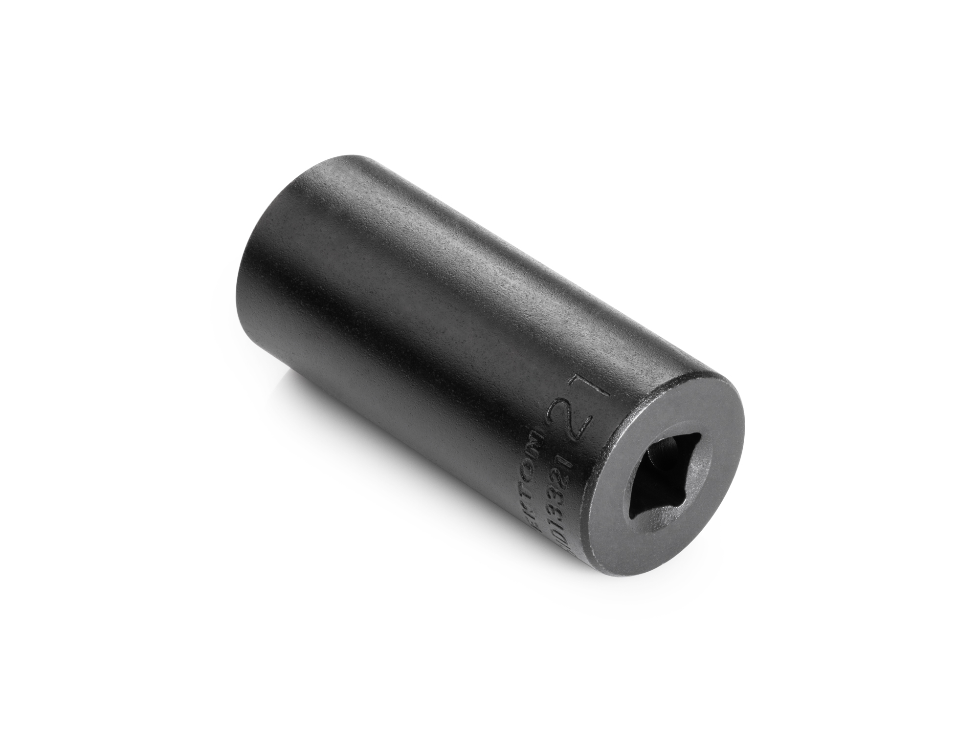 Size: 21 mm (Metric) 12-point deep impact socket. Has both a high-visibility laser etched size marking and a permanent stamped size marking. SID13321.