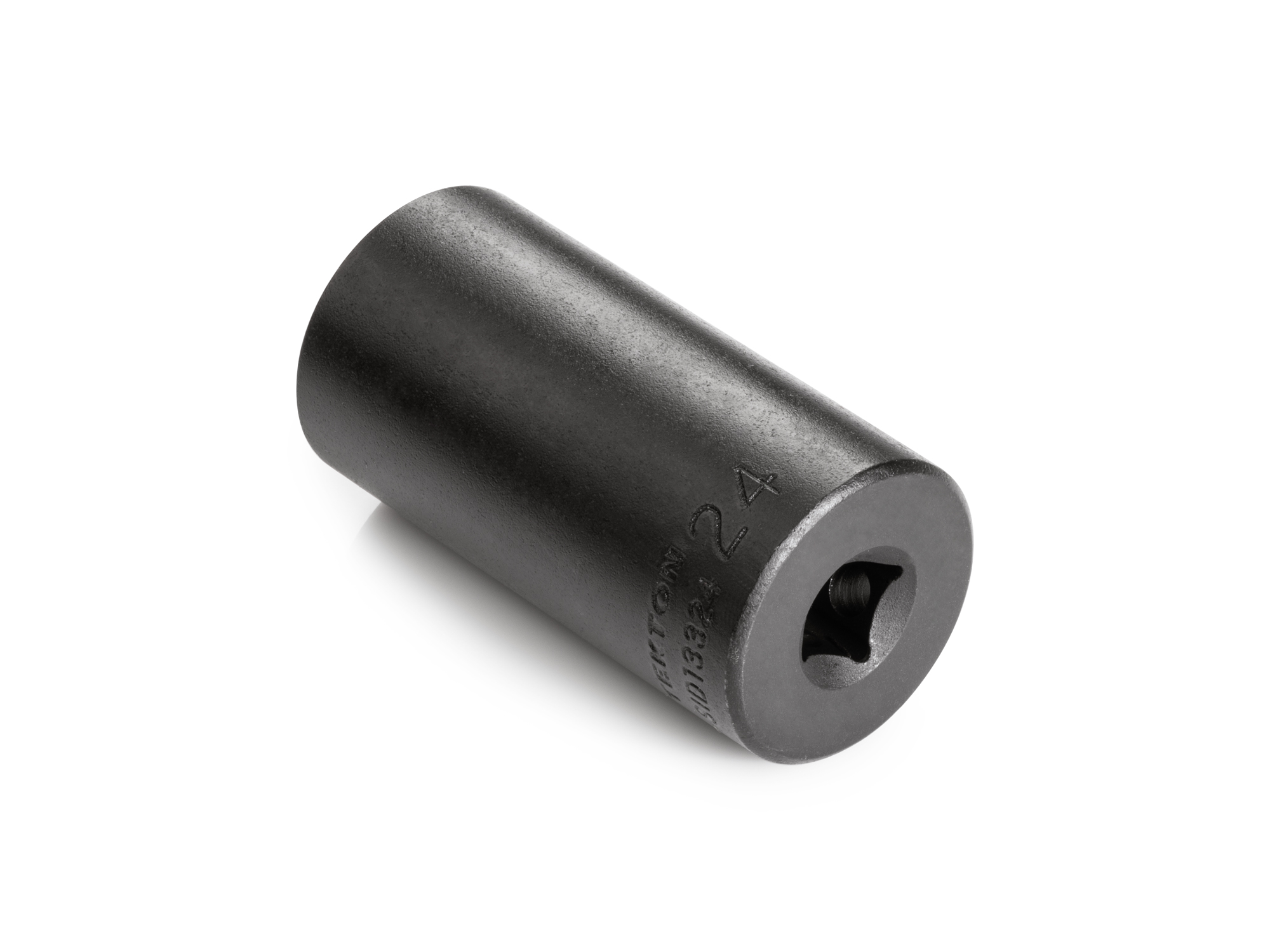 Size: 24 mm (Metric) 12-point deep impact socket. Has both a high-visibility laser etched size marking and a permanent stamped size marking. SID13324.