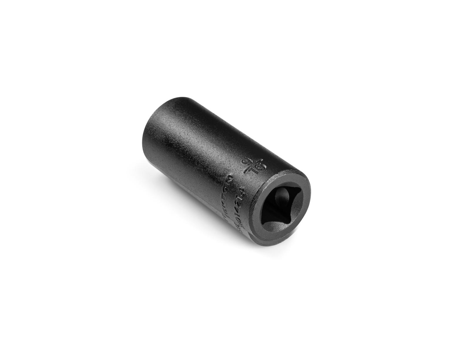 Back angle view of Tekton 9/16 inch impact drive 12-point socket. Item #SID14214