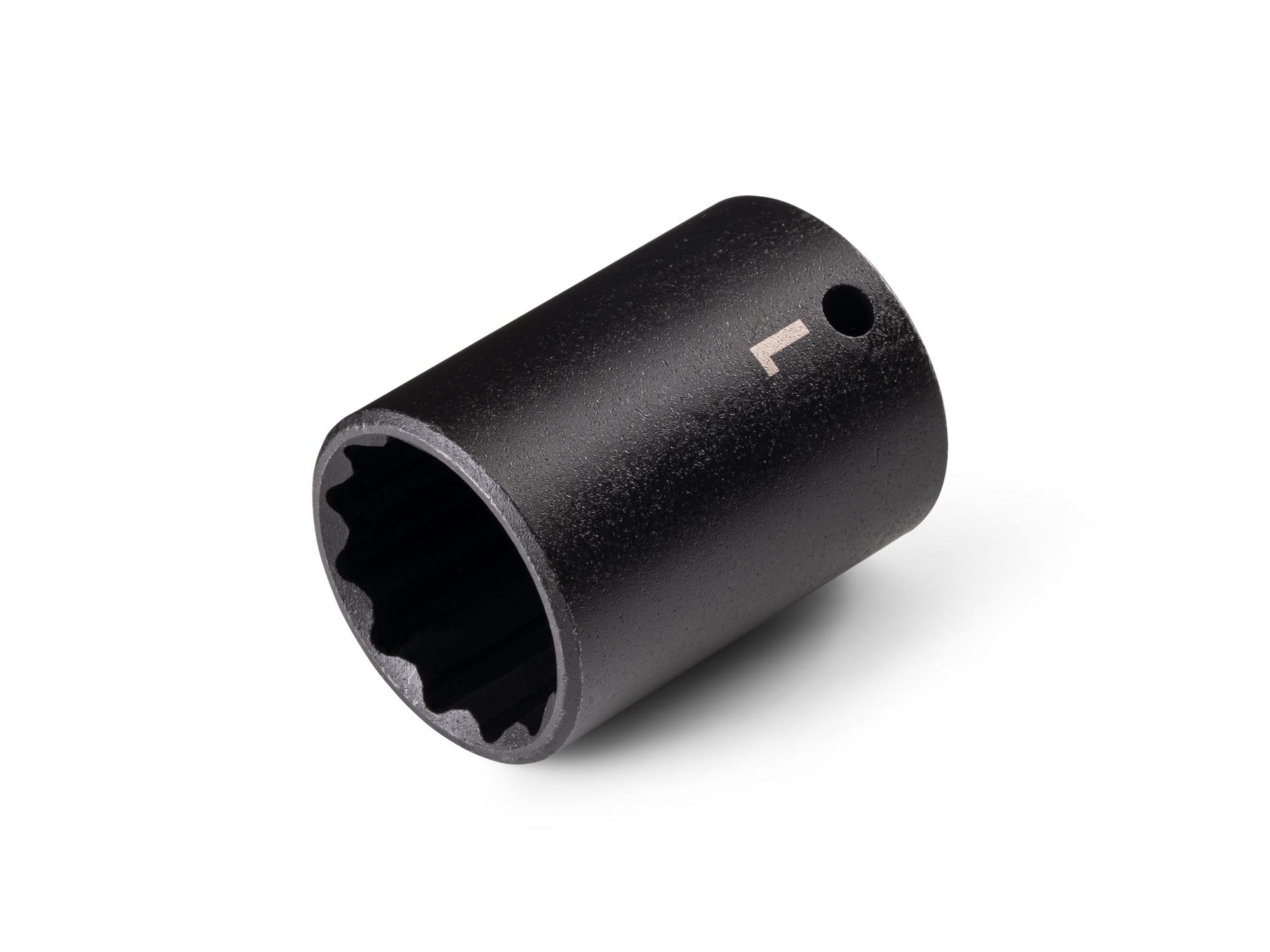 Front-right angle view of Tekton impact drive 12-point socket. Item #SID14225