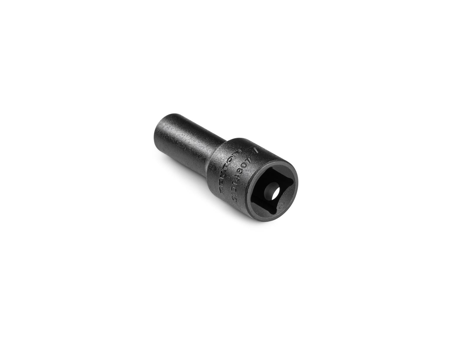 Back angle view of Tekton 7 millimeter impact drive 12-point socket. Item #SID14307