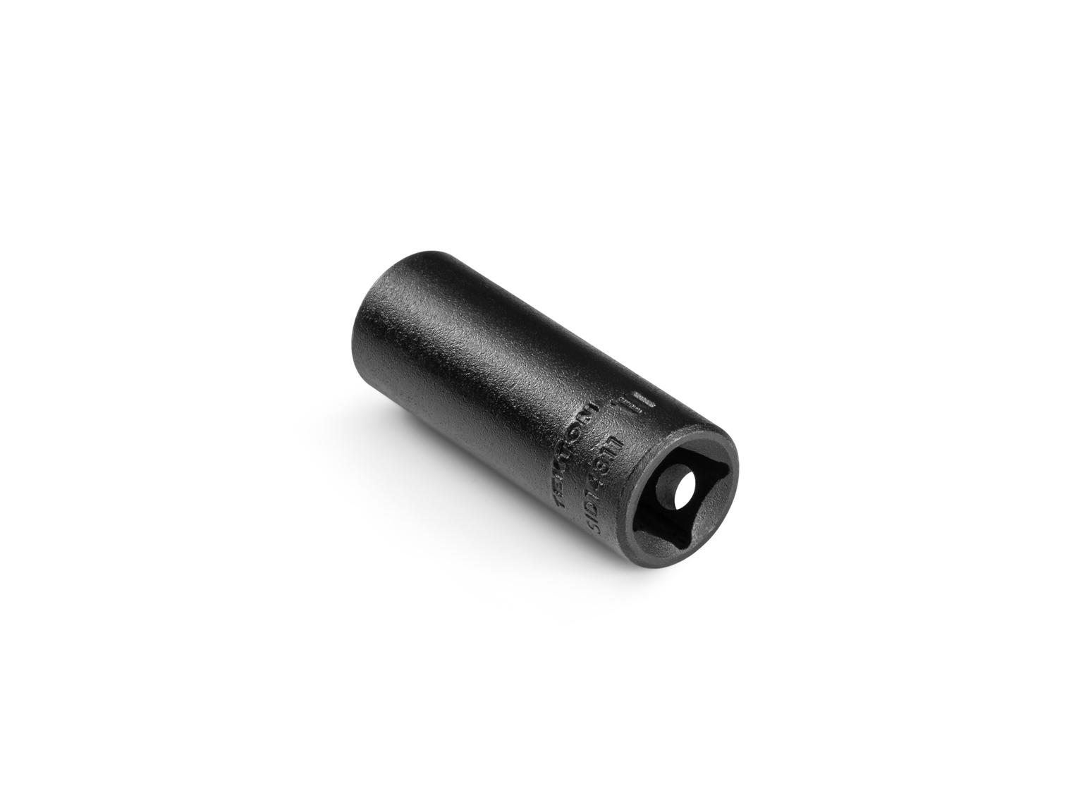 Back angle view of Tekton 11 millimeter impact drive 12-point socket. Item #SID14311