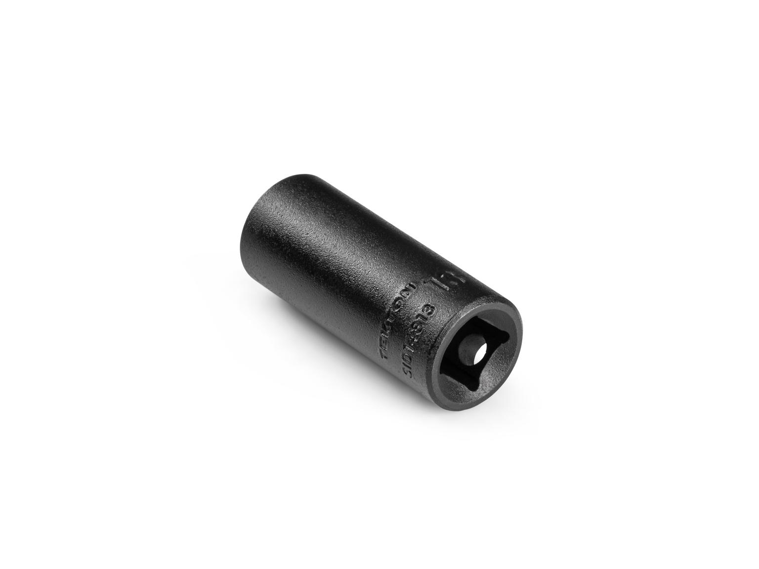 Back angle view of Tekton 13 millimeter impact drive 12-point socket. Item #SID14313