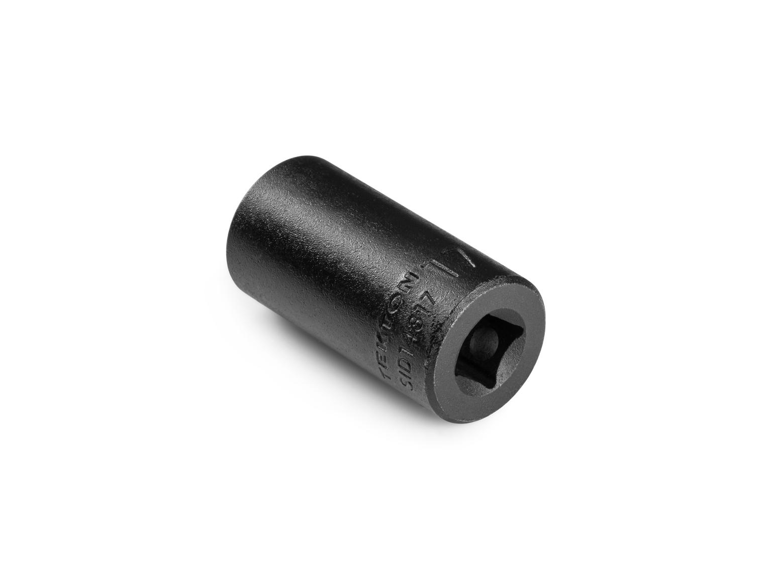 Back angle view of Tekton 17 millimeter impact drive 12-point socket. Item #SID14317