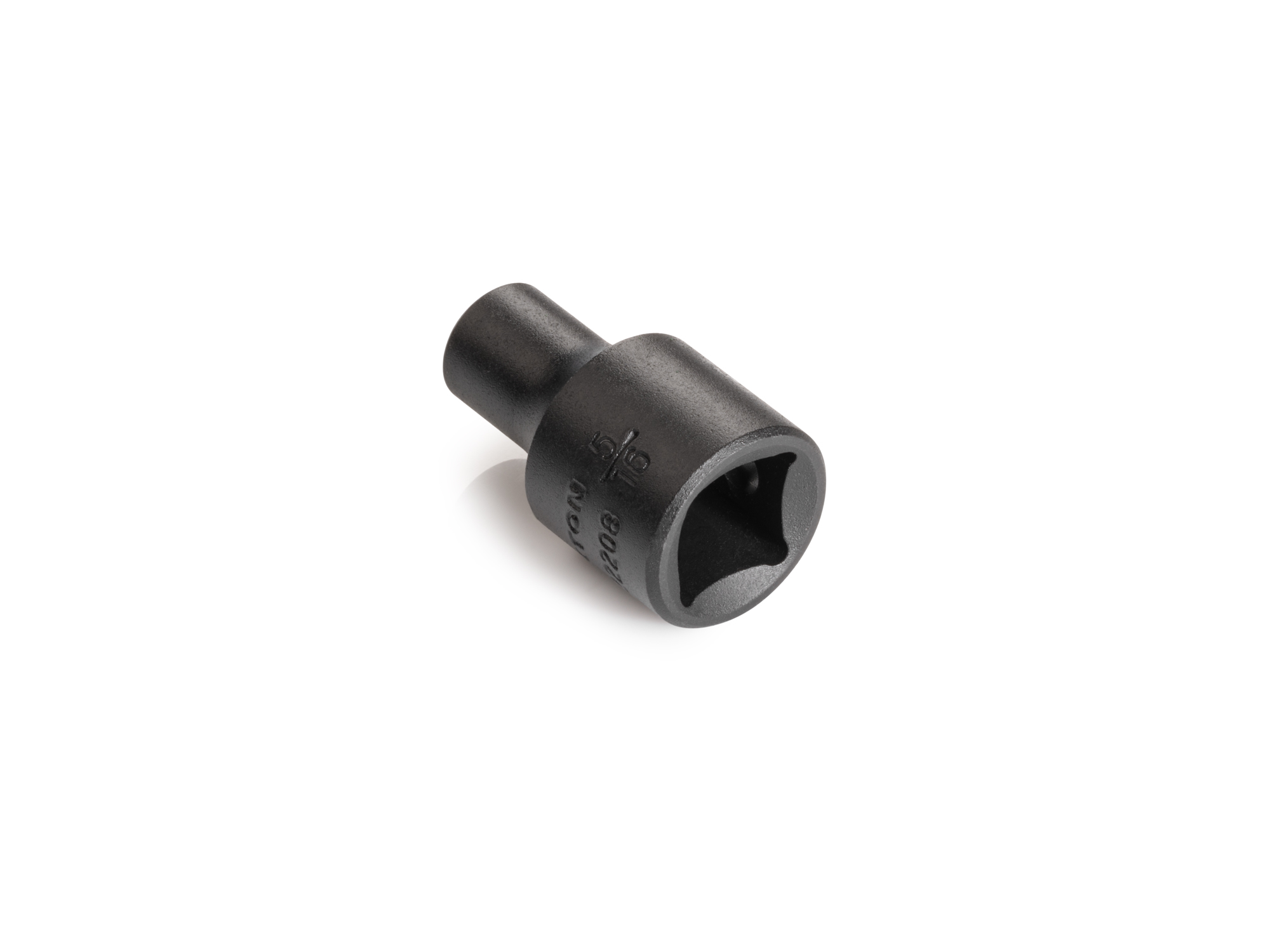 Size: 5/16 inch (SAE) 12-point standard/shallow impact socket. Has a high-visibility laser etched size marking and a permanent stamped size marking. SID22208.