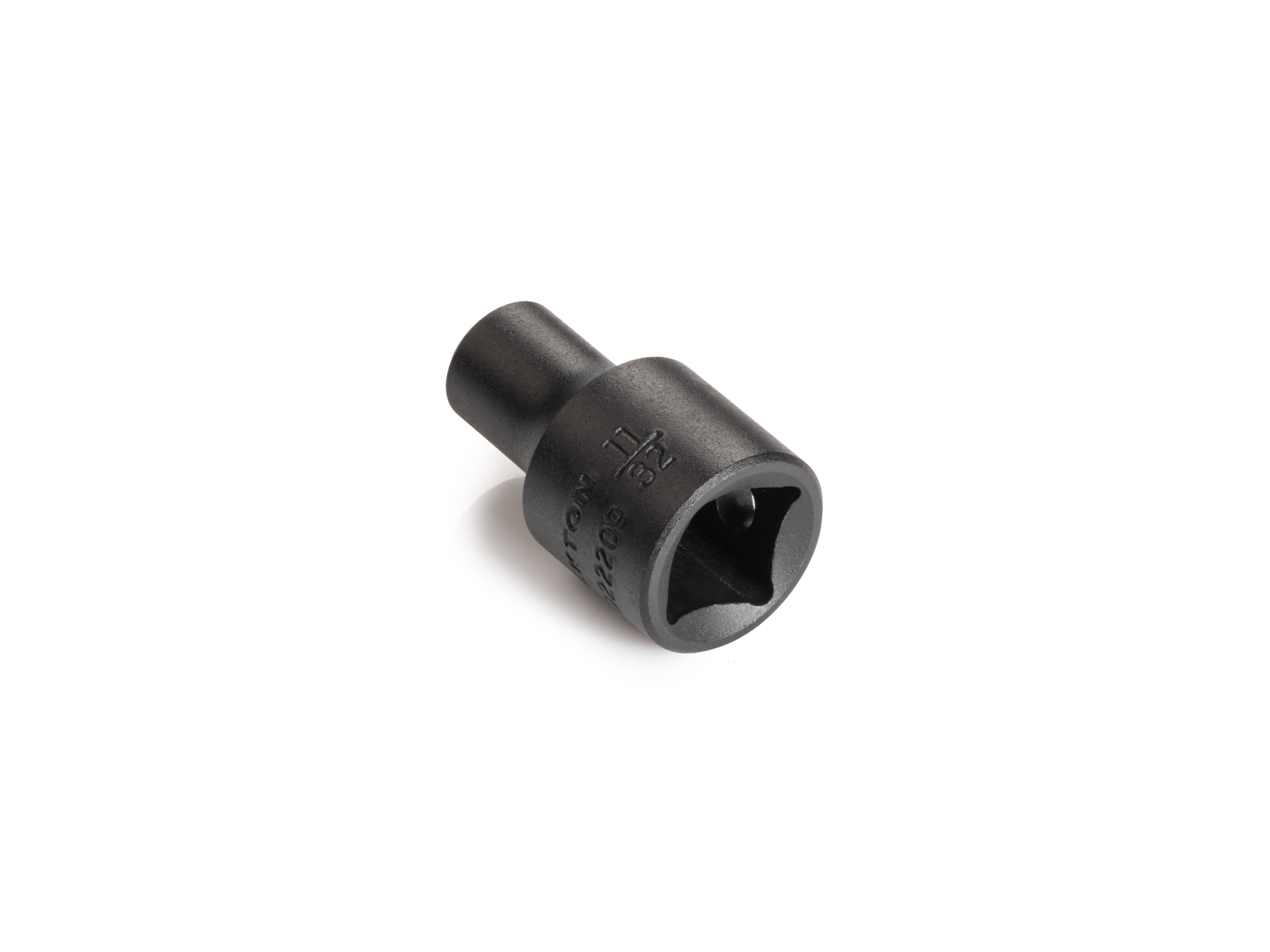 Size: 11/32 inch (SAE) 12-point standard/shallow impact socket. Has a high-visibility laser etched size marking and a permanent stamped size marking. SID22209.