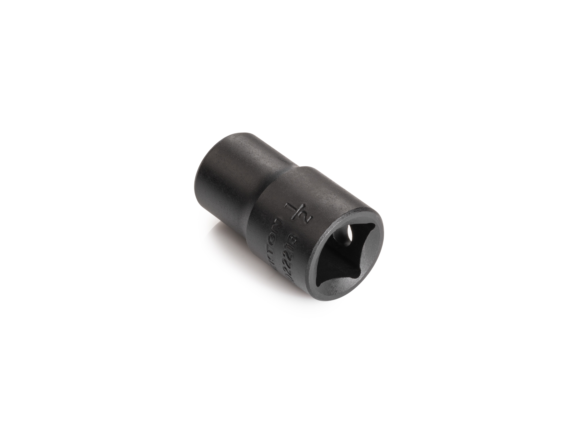 Size: 1/2 inch (SAE) 12-point standard/shallow impact socket. Has a high-visibility laser etched size marking and a permanent stamped size marking. SID22213.