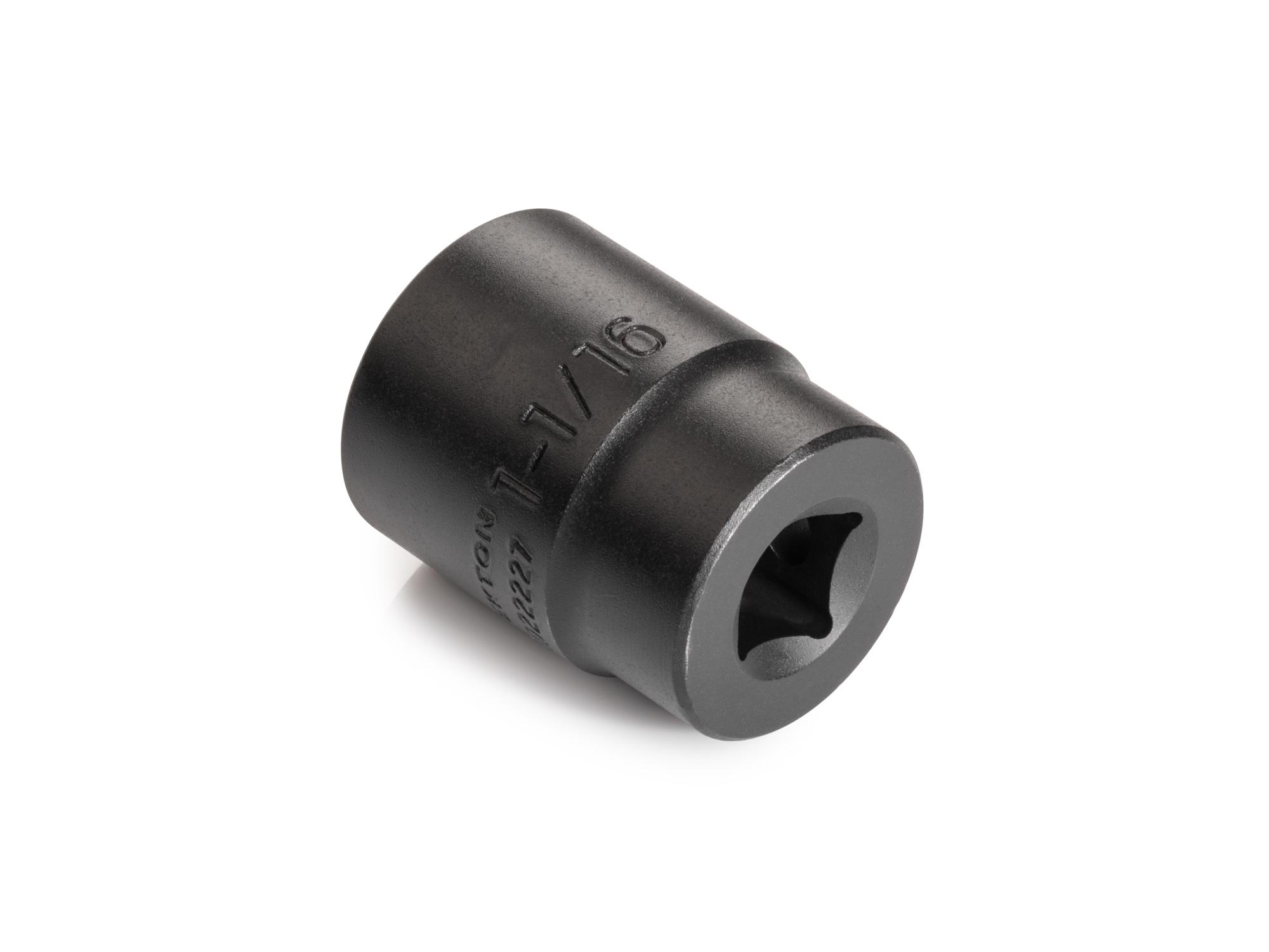 Back angle view of Tekton impact drive 12-point socket. Item #SID22227