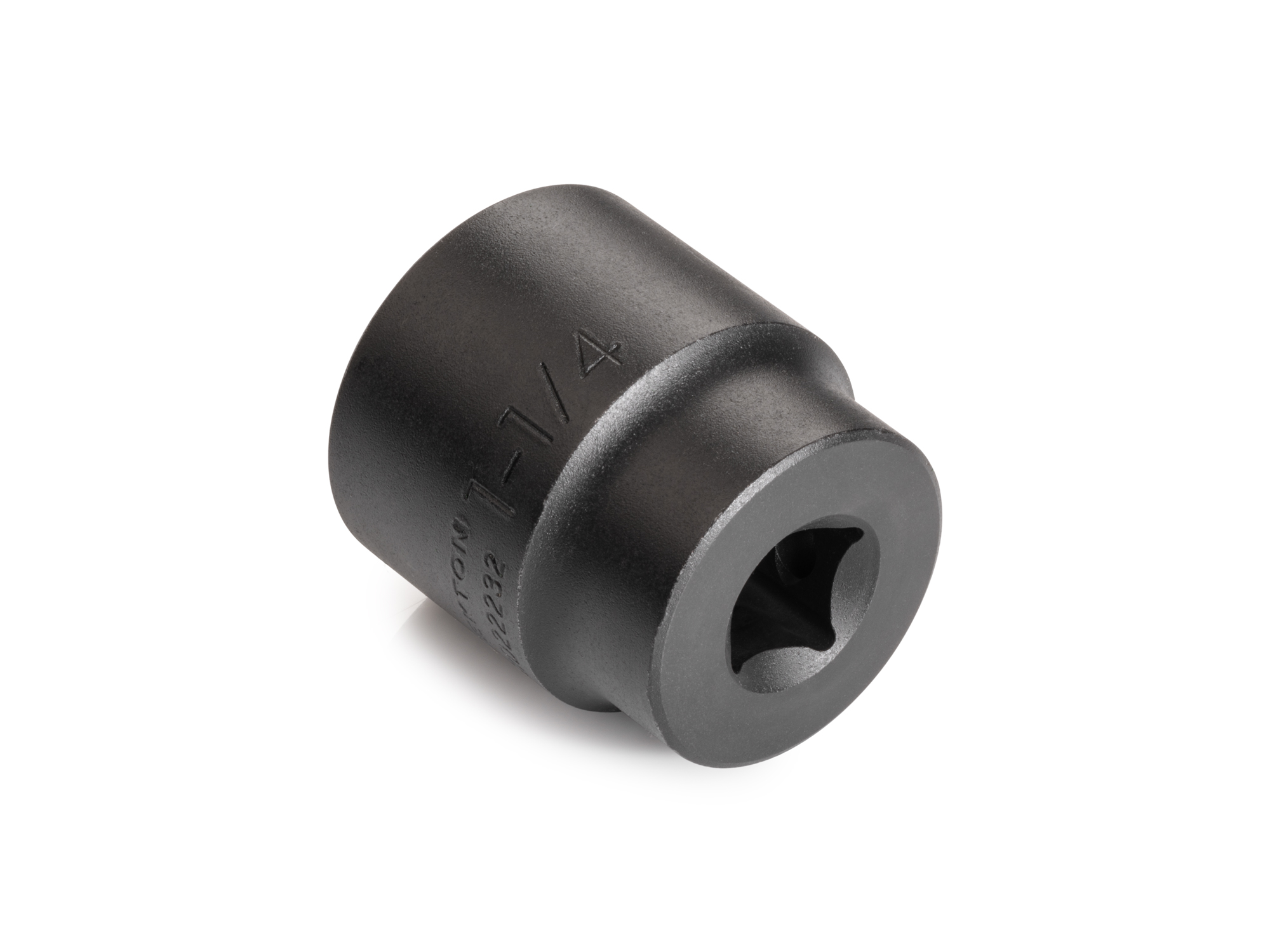 Size: 1-1/4 inch (SAE) 12-point standard/shallow impact socket. Has a high-visibility laser etched size marking and a permanent stamped size marking. SID22232.