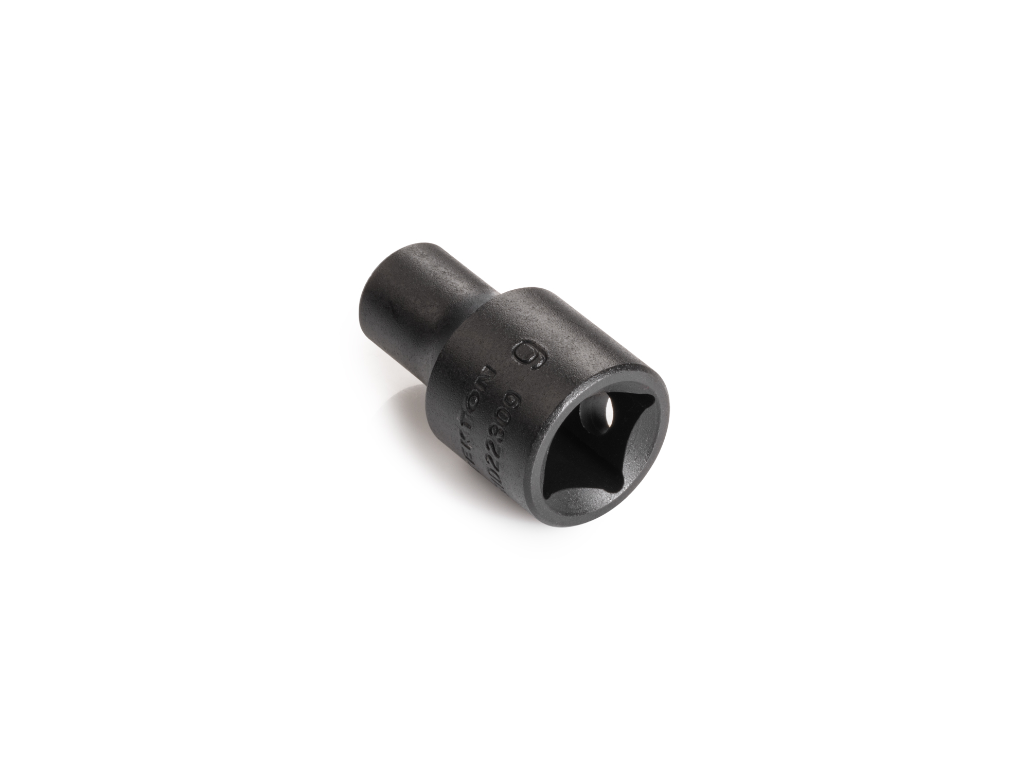 Size: 9 mm (Metric) 12-point standard/shallow impact socket. Has a high-visibility laser etched size marking and a permanent stamped size marking. SID22309.