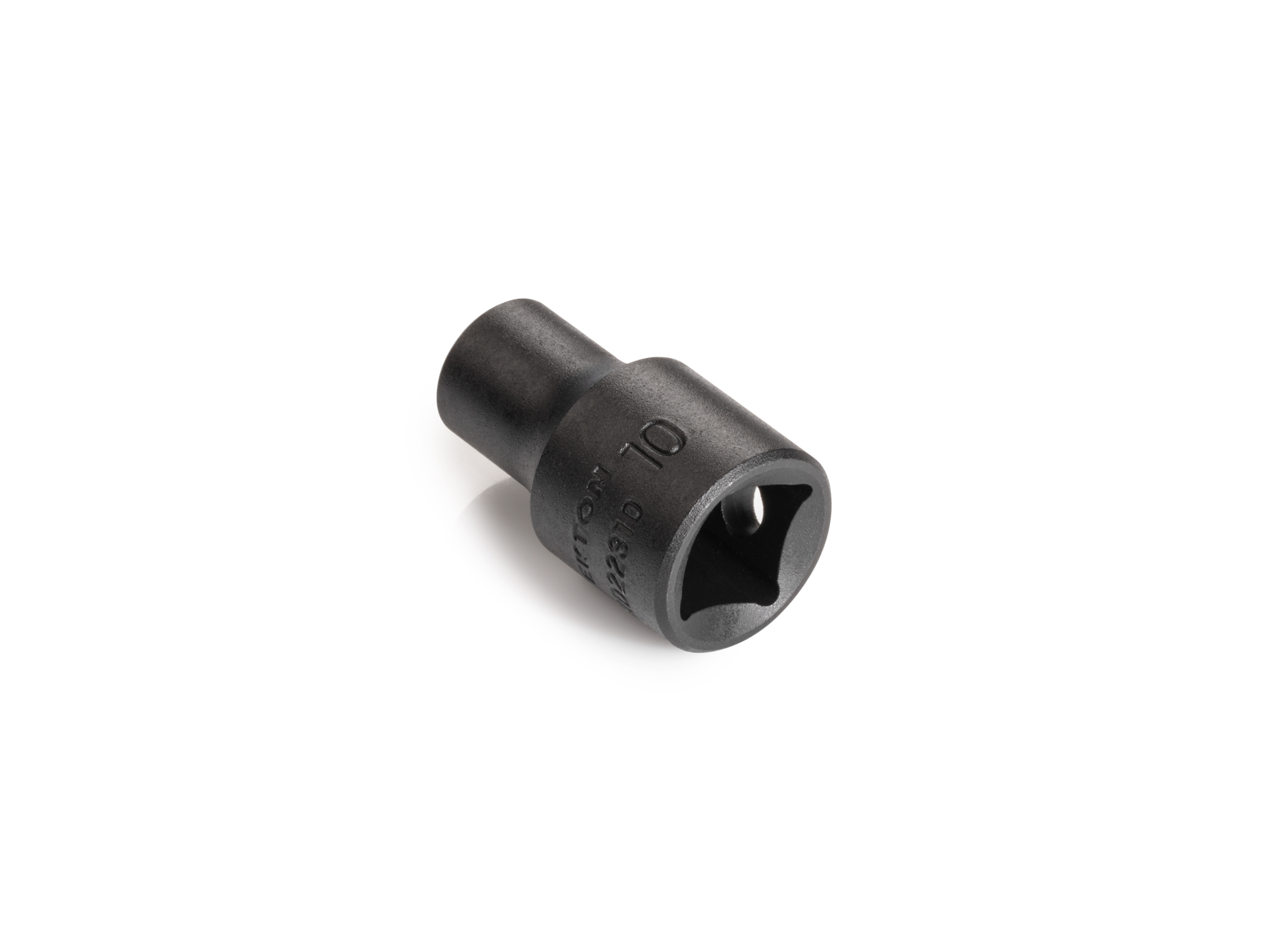 Size: 10 mm (Metric) 12-point standard/shallow impact socket. Has a high-visibility laser etched size marking and a permanent stamped size marking. SID22310.