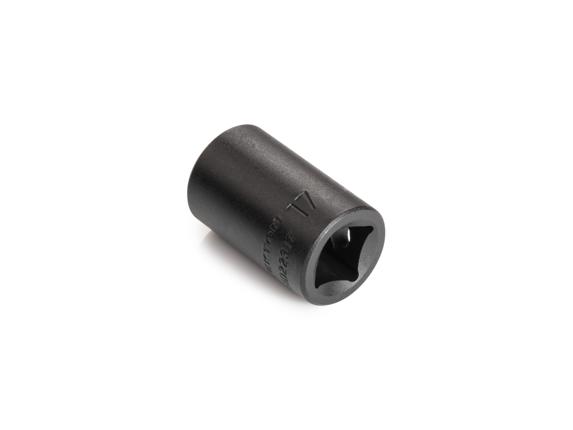 Size: 17 mm (Metric) 12-point standard/shallow impact socket. Has a high-visibility laser etched size marking and a permanent stamped size marking. SID22317.