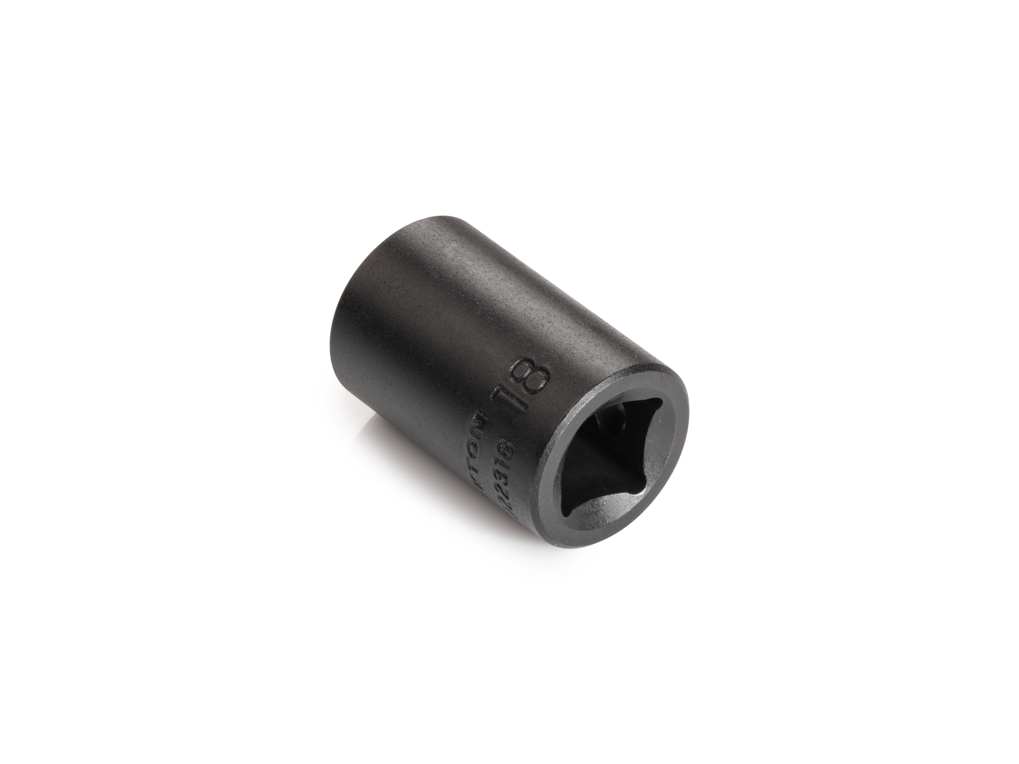 Size: 18 mm (Metric) 12-point standard/shallow impact socket. Has a high-visibility laser etched size marking and a permanent stamped size marking. SID22318.