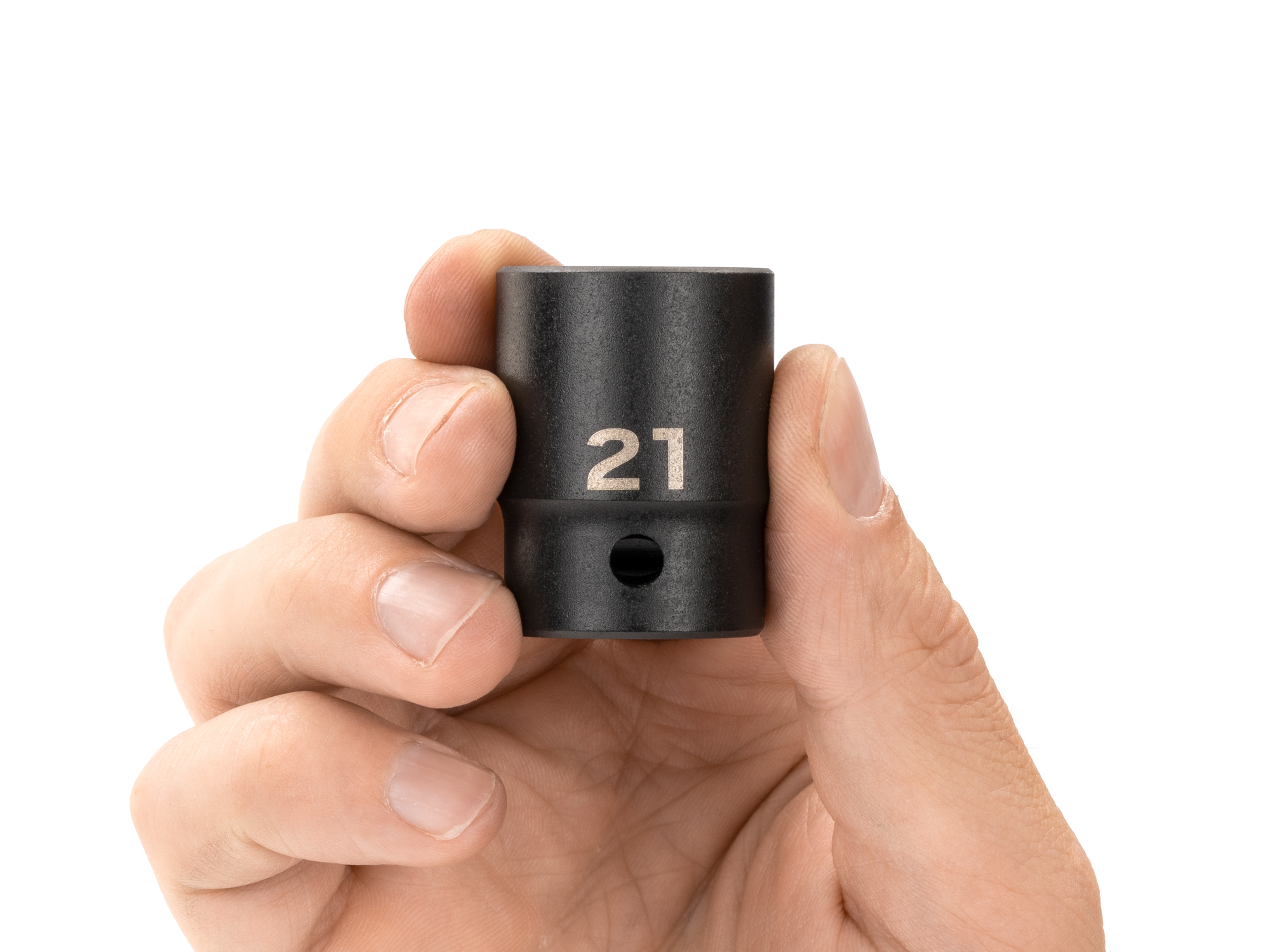 Size: 21 mm (Metric) 12-point standard/shallow impact socket. Has a high-visibility laser etched size marking and a permanent stamped size marking. SID22321.