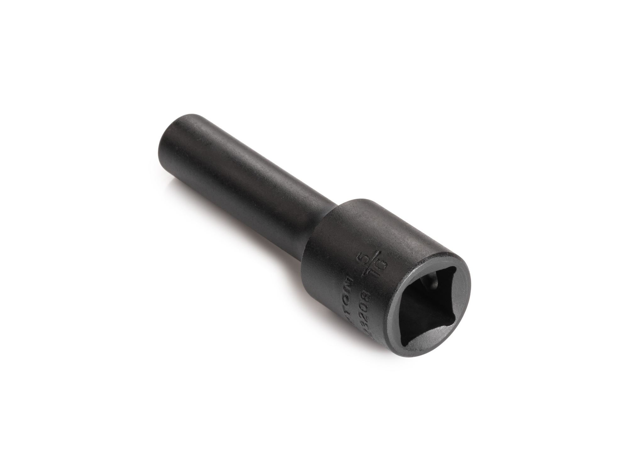 Size: 5/16 inch (SAE) 12-point deep individual impact socket. Has a high-visibility laser etched size marking and a permanent stamped size marking. SID23208.