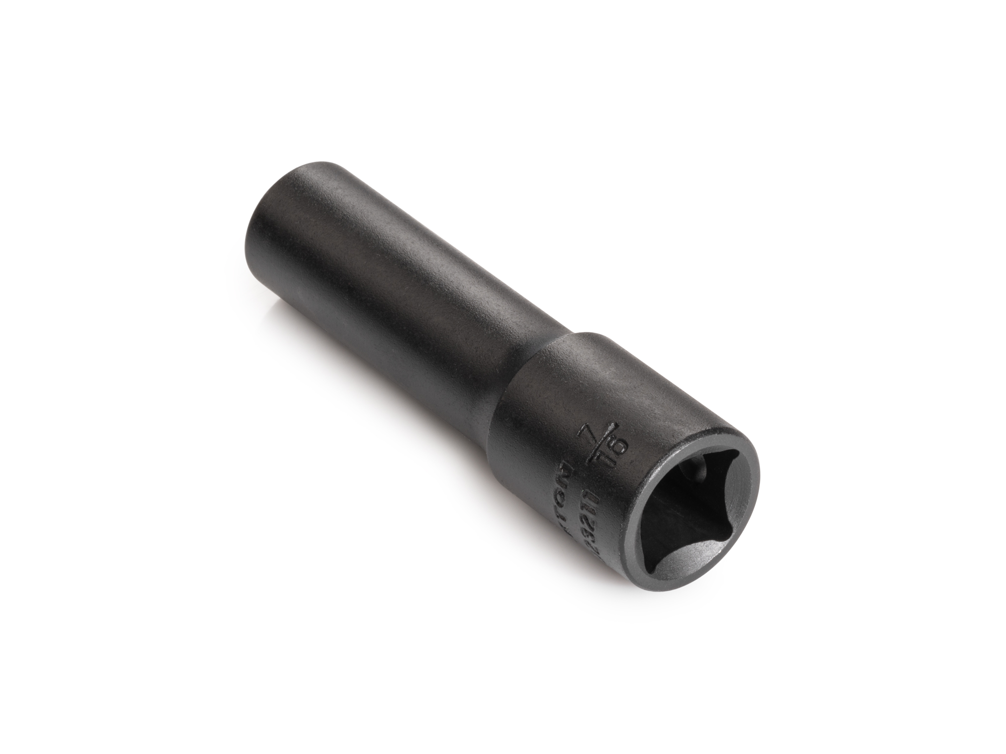 Size: 7/16 inch (SAE) 12-point deep individual impact socket. Has a high-visibility laser etched size marking and a permanent stamped size marking. SID23211.