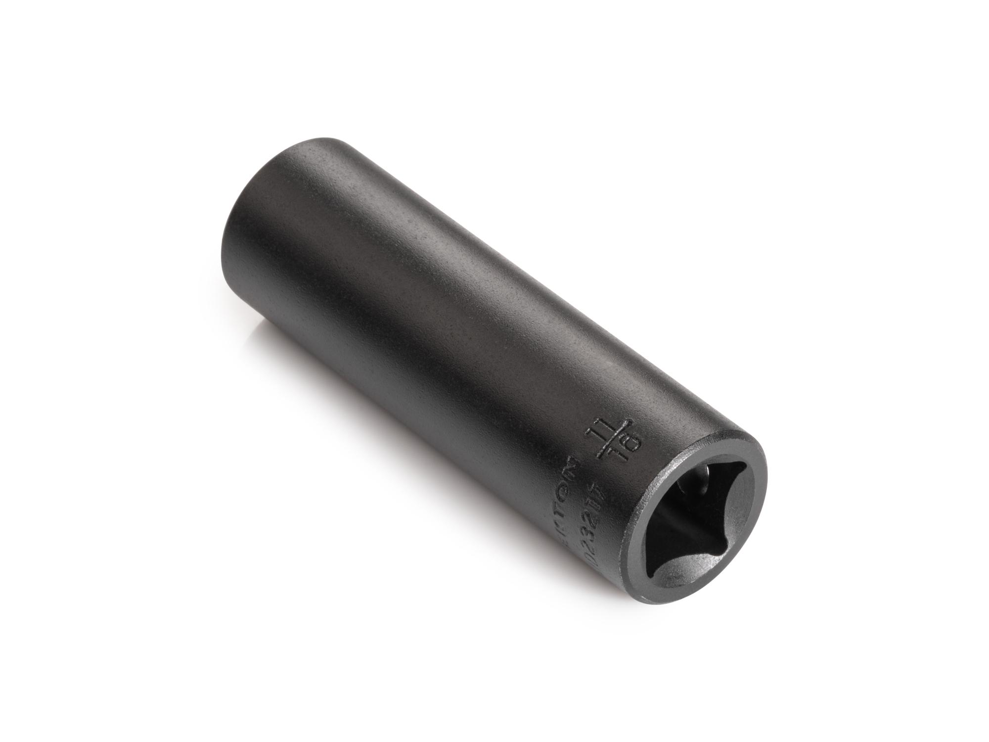 Back angle view of Tekton impact drive 12-point socket. Item #SID23217