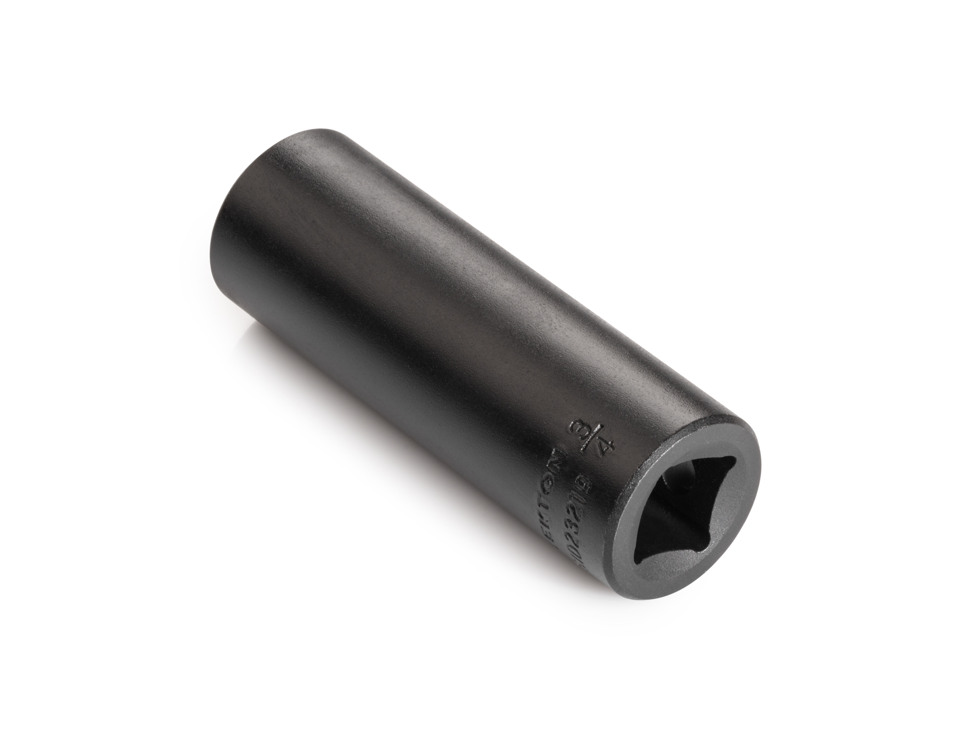 Size: 3/4 inch (SAE) 12-point deep individual impact socket. Has a high-visibility laser etched size marking and a permanent stamped size marking. SID23219.