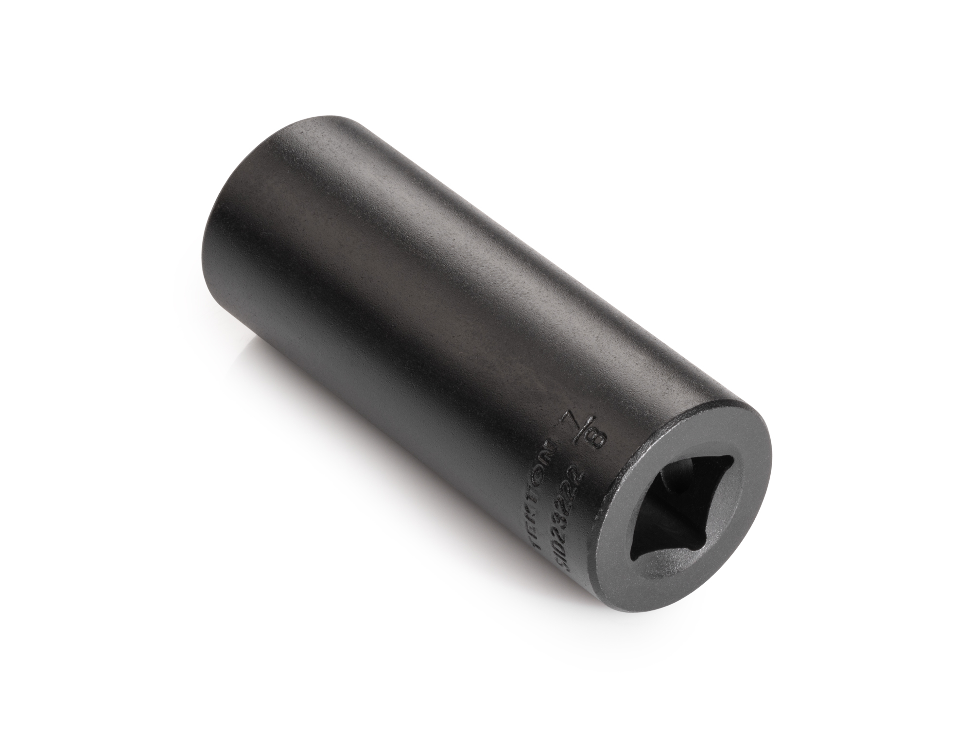 Size: 7/8 inch (SAE) 12-point deep individual impact socket. Has a high-visibility laser etched size marking and a permanent stamped size marking. SID23222.