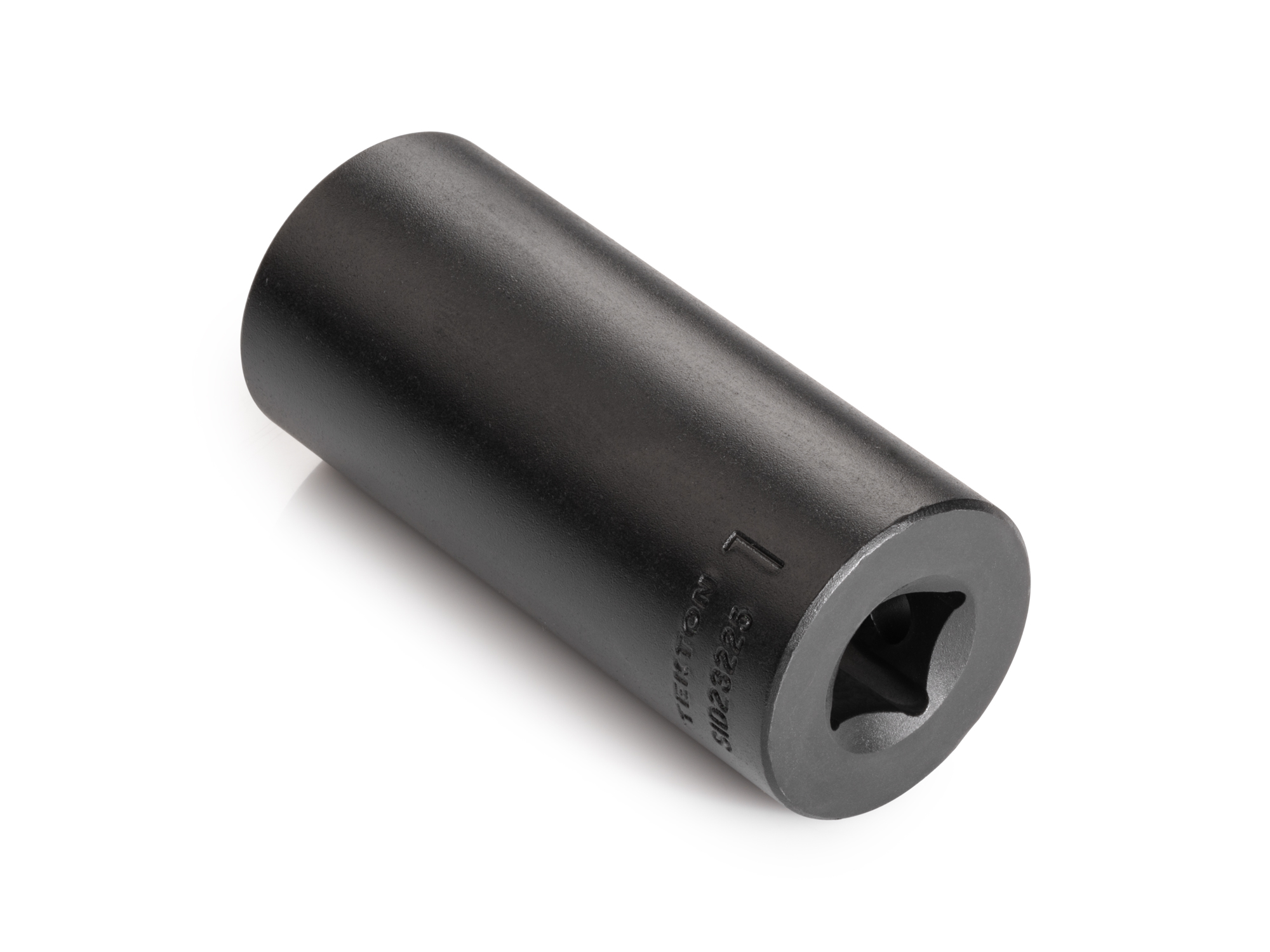 Size: 1 inch (SAE) 12-point deep individual impact socket. Has a high-visibility laser etched size marking and a permanent stamped size marking. SID23225.