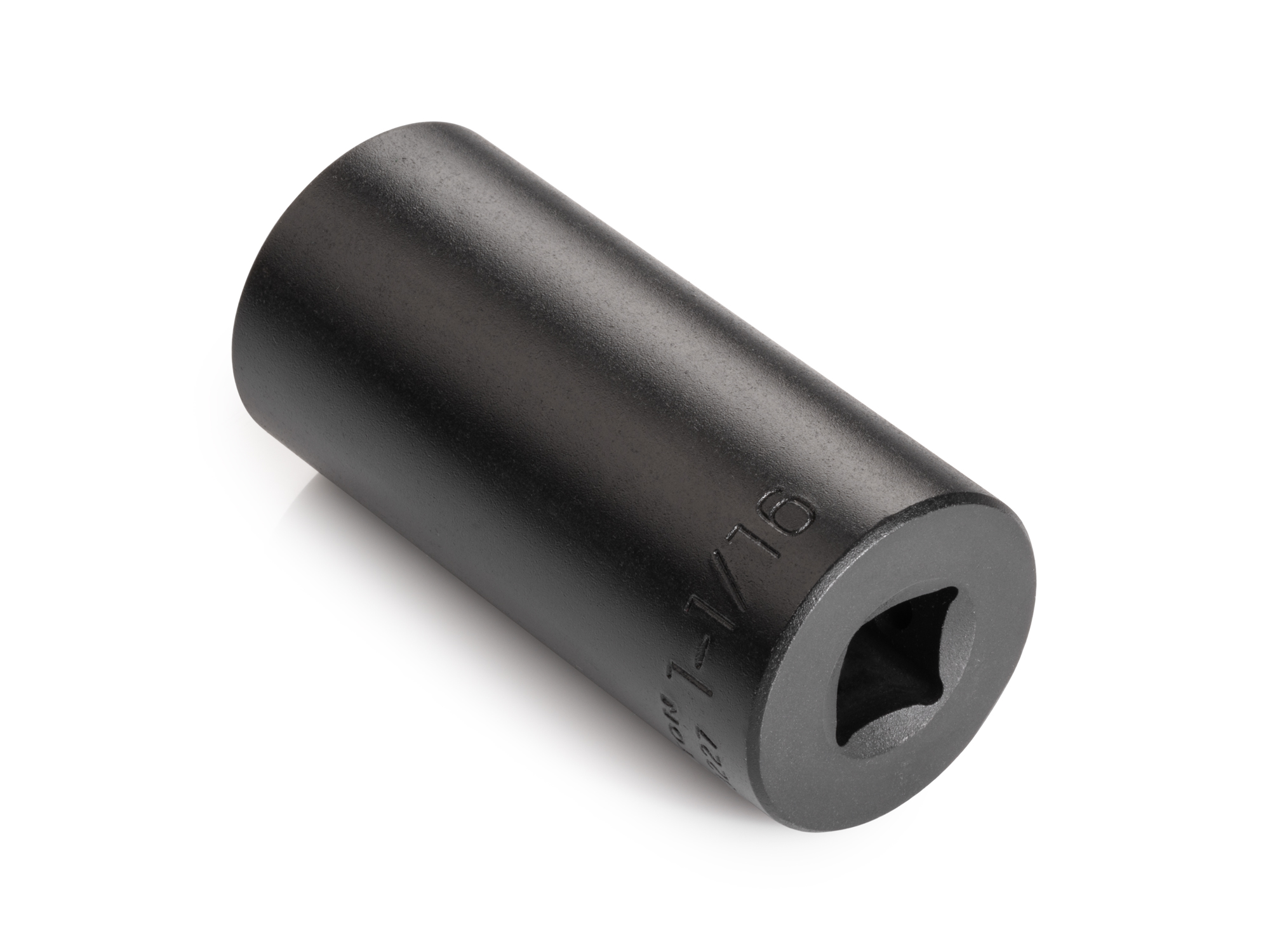 Size: 1-1/16 inch (SAE) 12-point deep individual impact socket. Has a high-visibility laser etched size marking and a permanent stamped size marking. SID23227.