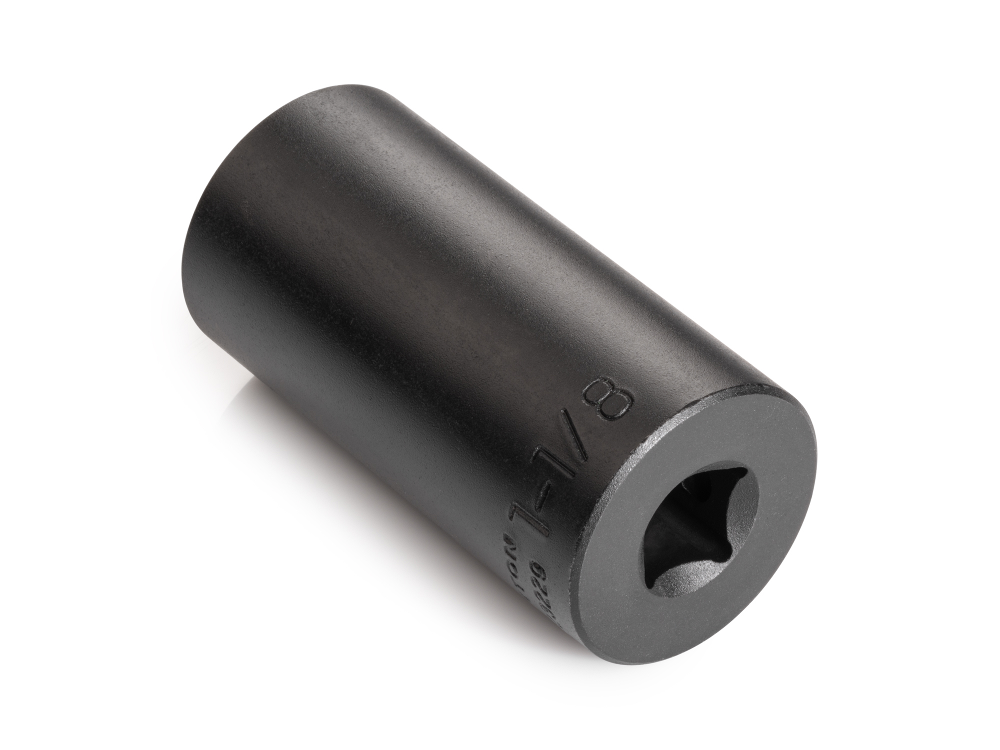 Size: 1-1/8 inch (SAE) 12-point deep individual impact socket. Has a high-visibility laser etched size marking and a permanent stamped size marking. SID23229.