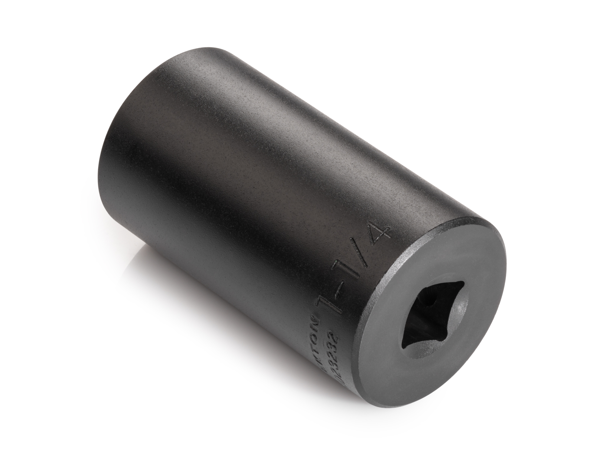 Size: 1-1/4 inch (SAE) 12-point deep individual impact socket. Has a high-visibility laser etched size marking and a permanent stamped size marking. SID23232.