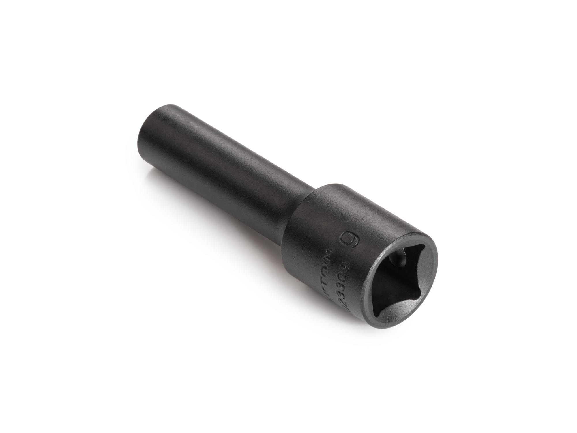 Size: 9 mm (Metric) 12-point deep individual impact socket. Has a high-visibility laser etched size marking and a permanent stamped size marking. SID23309.