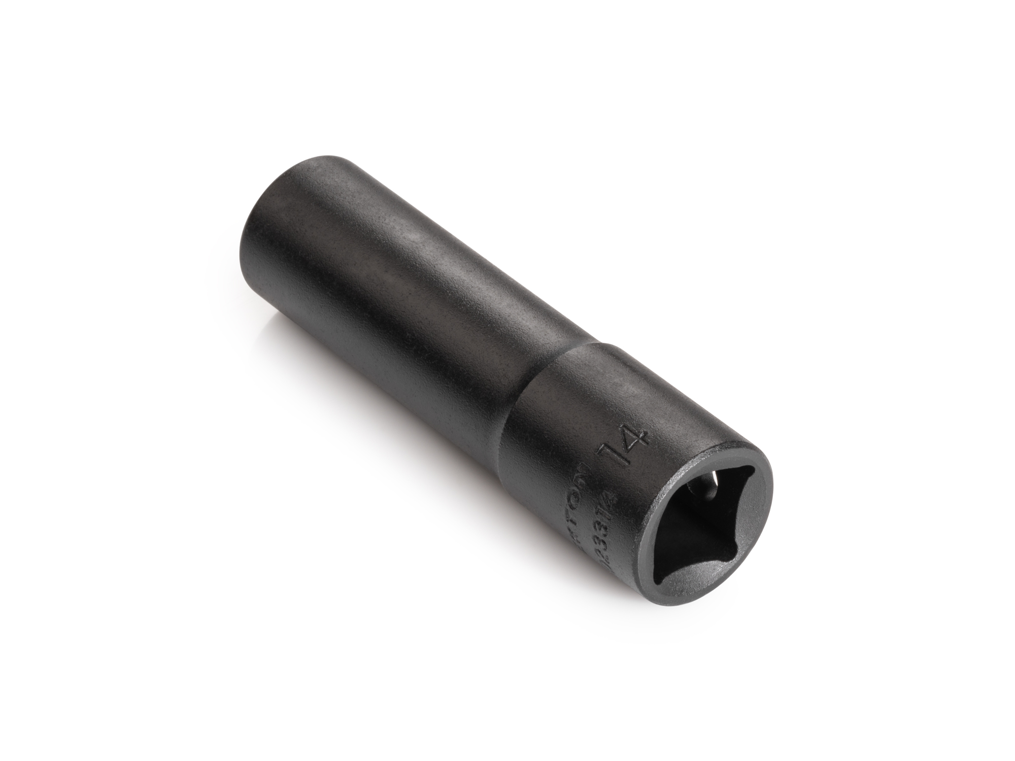 Size: 14 mm (Metric) 12-point deep individual impact socket. Has a high-visibility laser etched size marking and a permanent stamped size marking. SID23314.