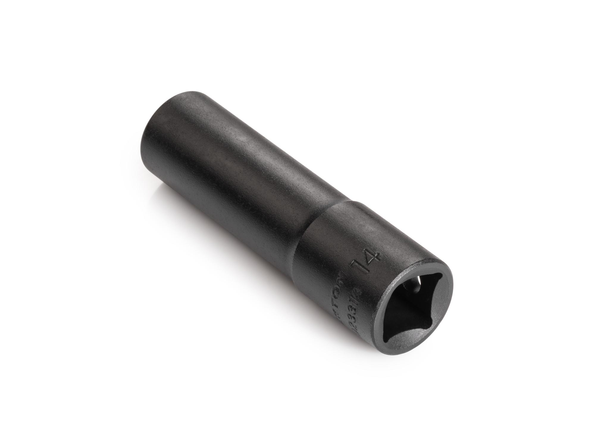 Back angle view of Tekton impact drive 12-point socket. Item #SID23314
