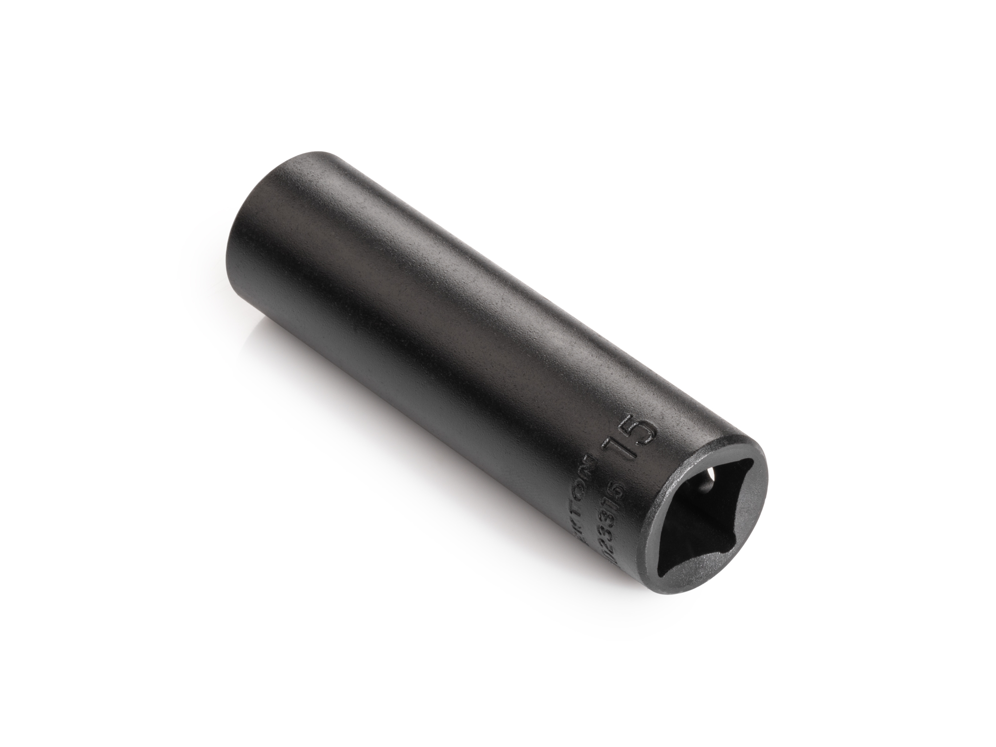 Size: 15 mm (Metric) 12-point deep individual impact socket. Has a high-visibility laser etched size marking and a permanent stamped size marking. SID23315.