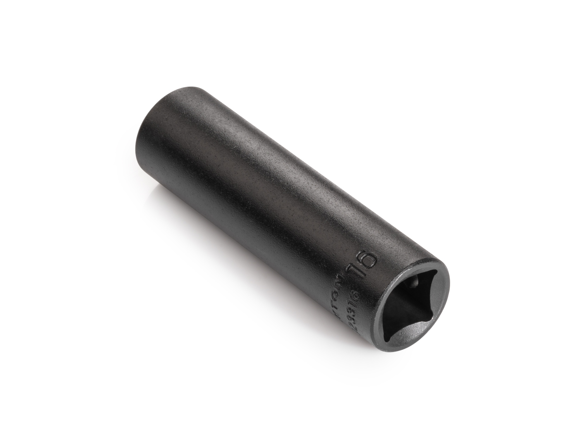 Size: 16 mm (Metric) 12-point deep individual impact socket. Has a high-visibility laser etched size marking and a permanent stamped size marking. SID23316.