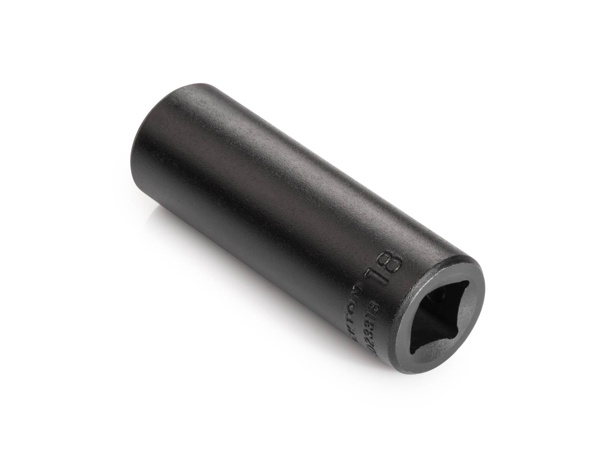 Size: 18 mm (Metric) 12-point deep individual impact socket. Has a high-visibility laser etched size marking and a permanent stamped size marking. SID23318.